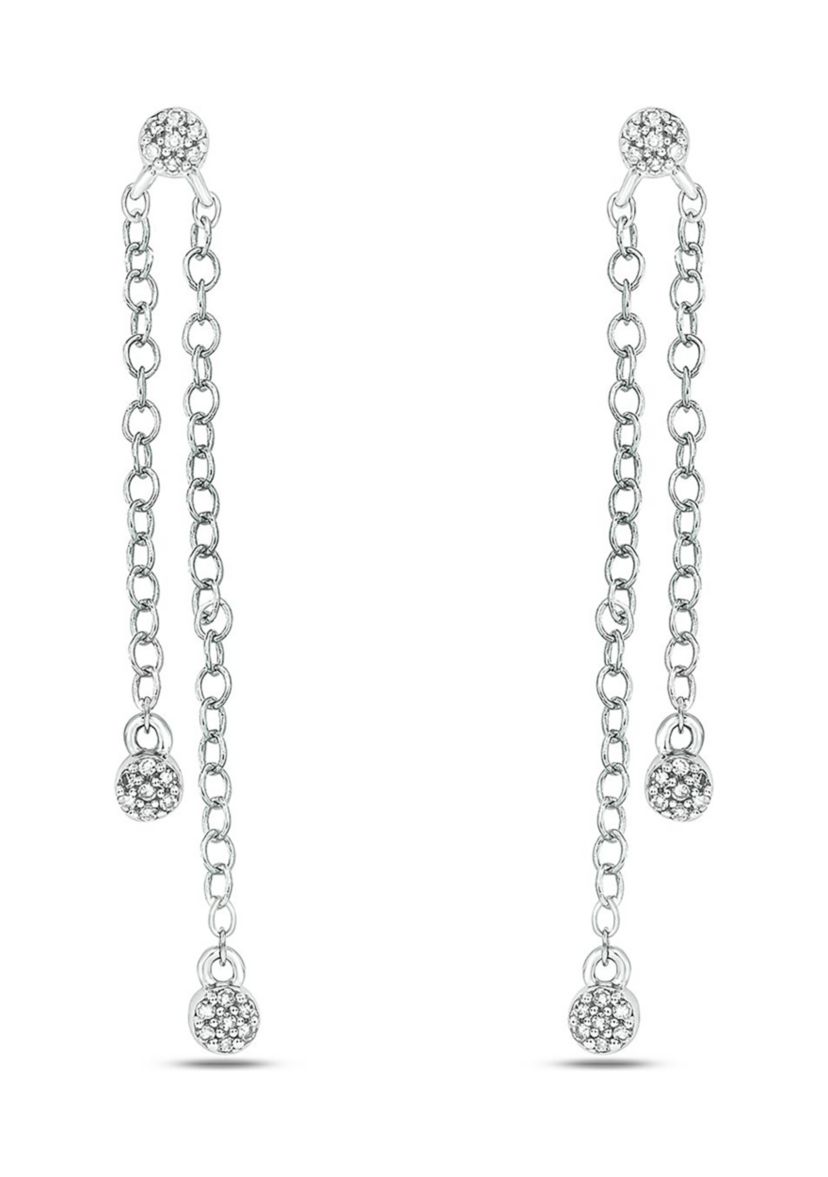 1/10 ct. t.w. Diamond Dangle Earring in Sterling Silver