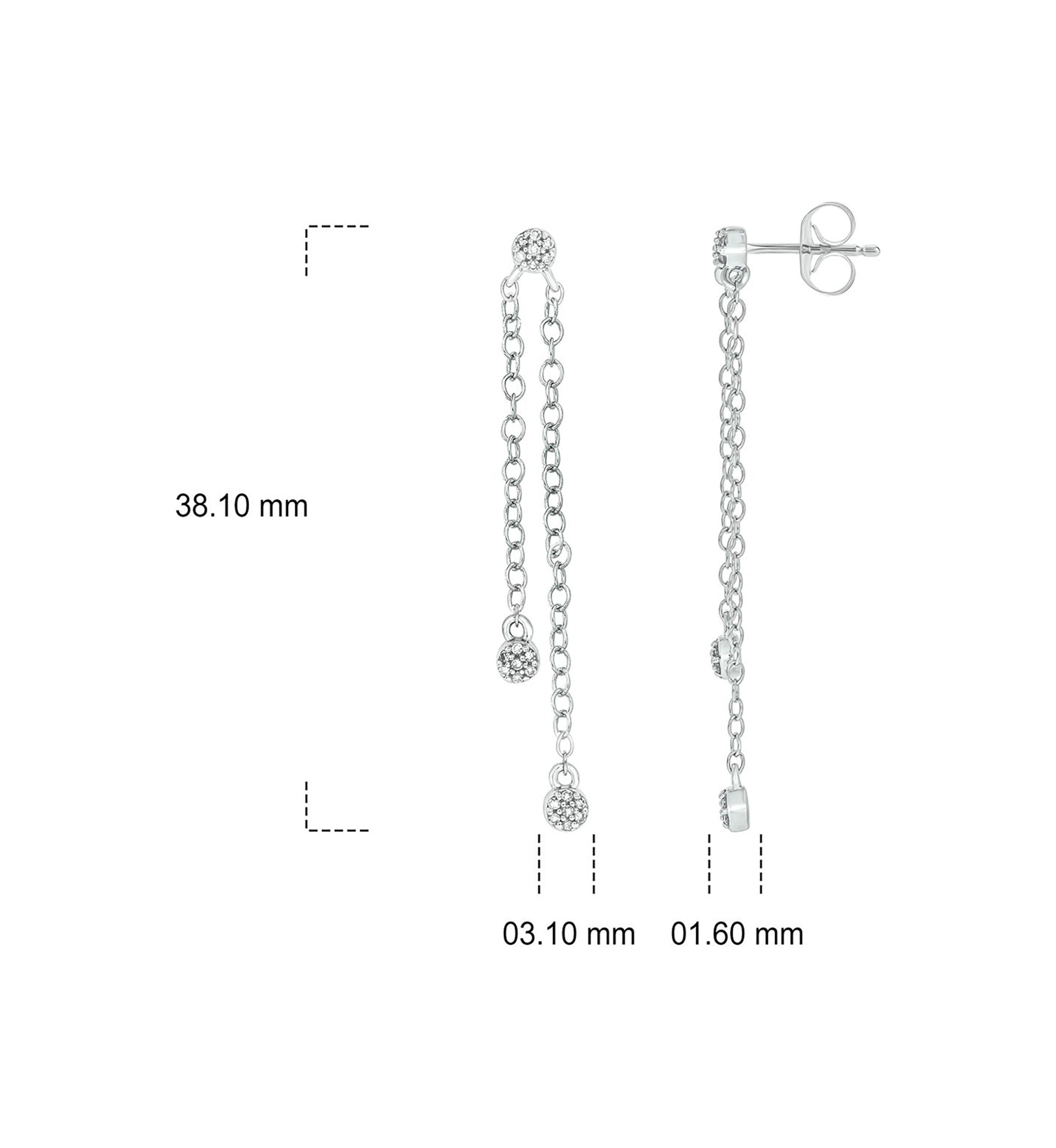 1/10 ct. t.w. Diamond Dangle Earring in Sterling Silver