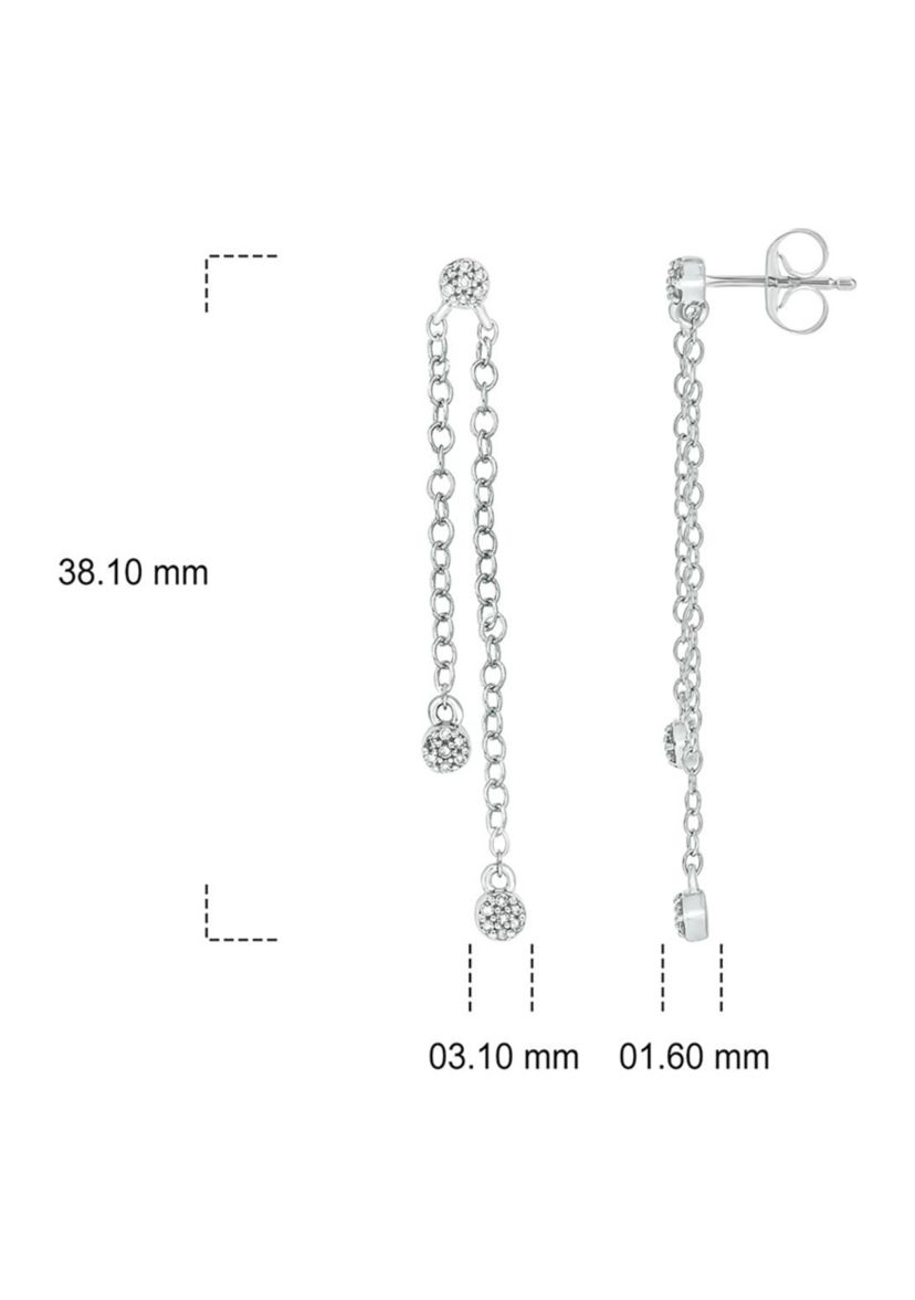 1/10 ct. t.w. Diamond Dangle Earring in Sterling Silver