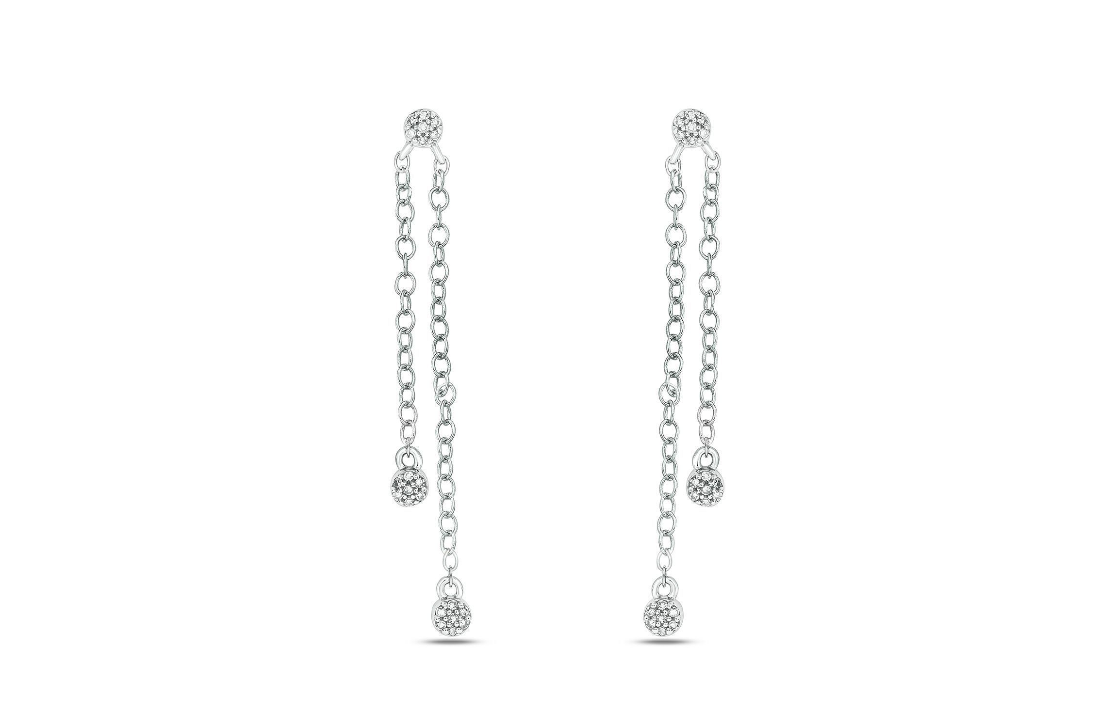 1/10 ct. t.w. Diamond Dangle Earring in Sterling Silver