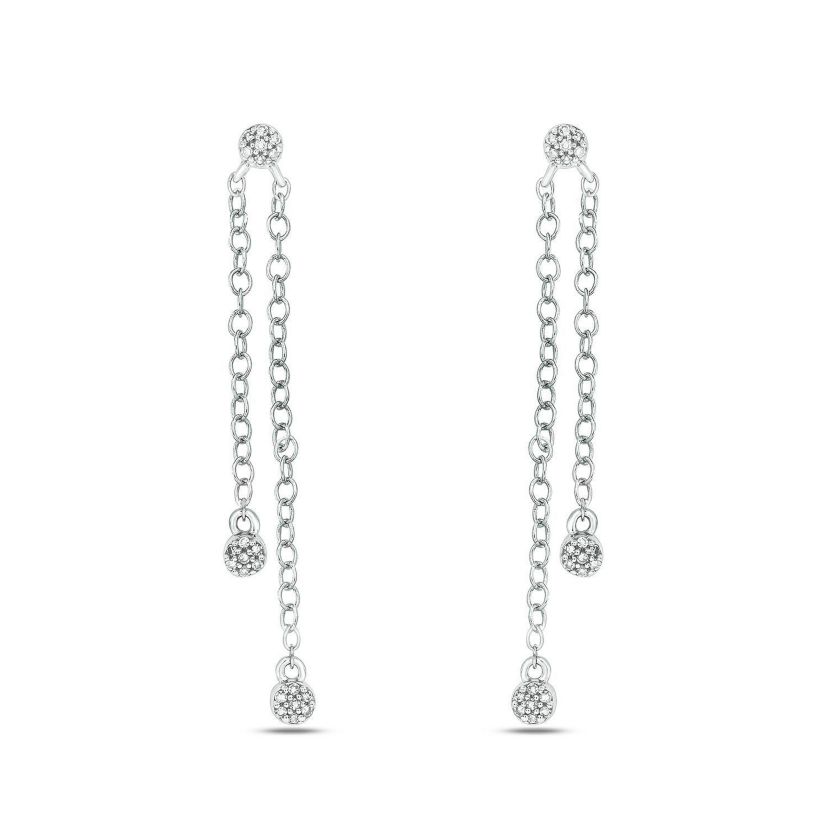 1/10 ct. t.w. Diamond Dangle Earring in Sterling Silver
