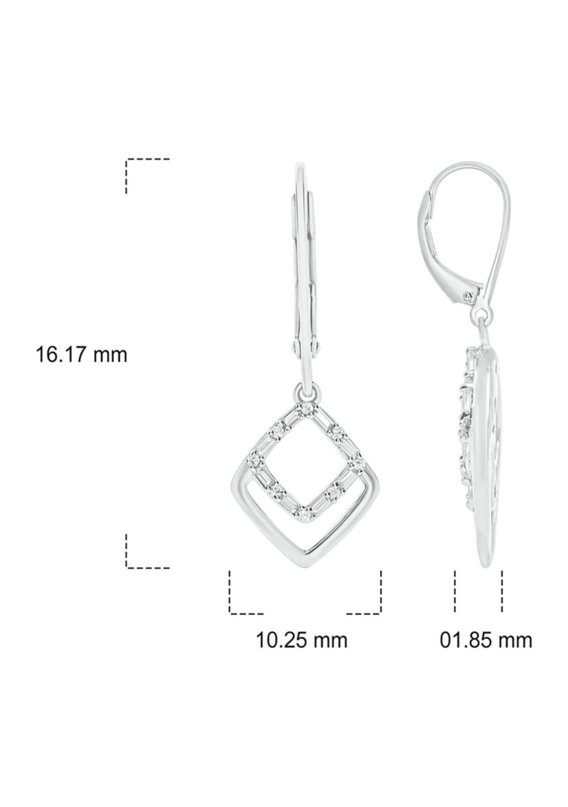 1/6 ct. t.w. Diamond Dangle Earrings in Sterling Silver