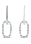 1/6 ct. t.w. Diamond Dangle Earrings in Sterling Silver