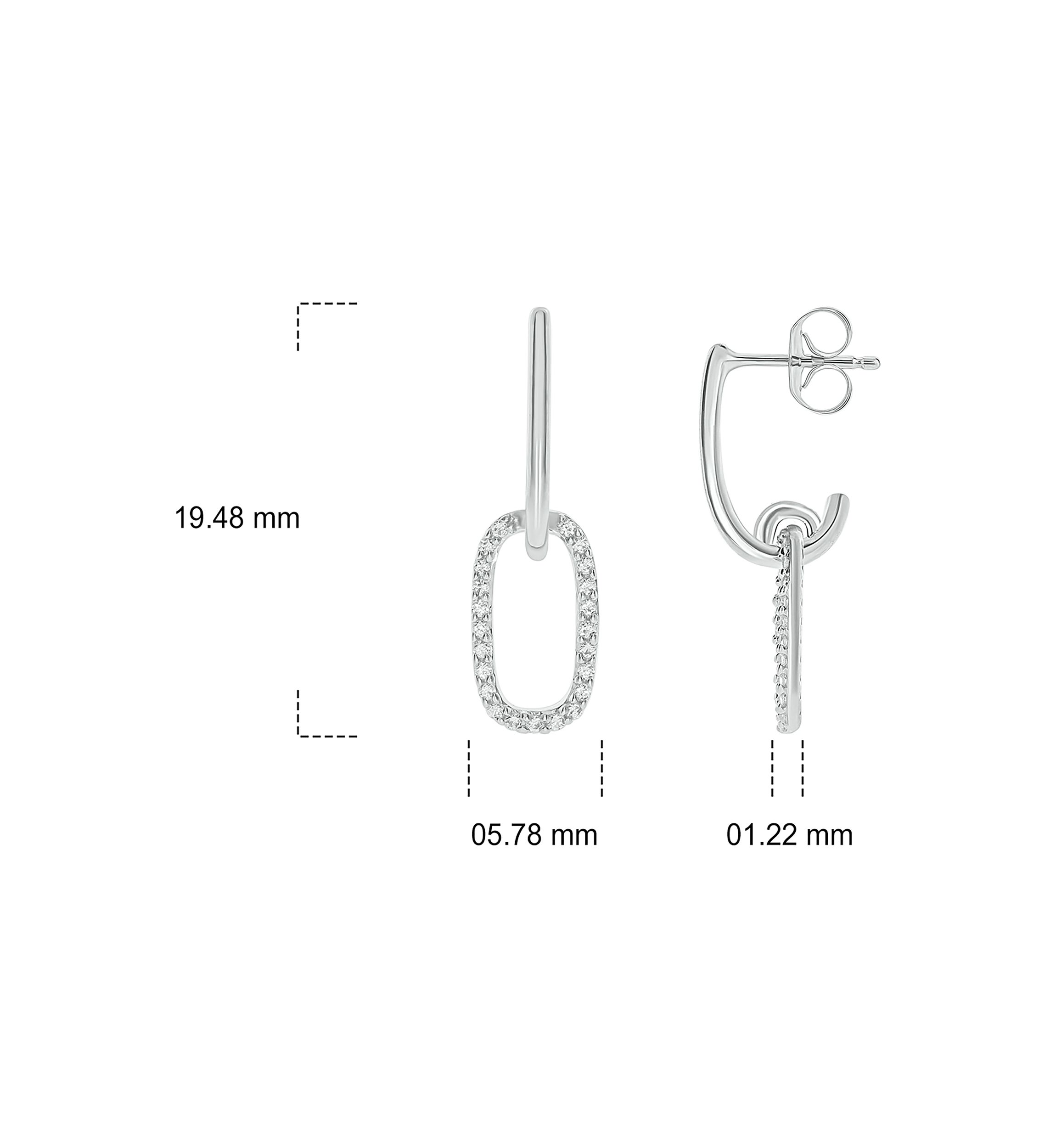 1/6 ct. t.w. Diamond Dangle Earrings in Sterling Silver