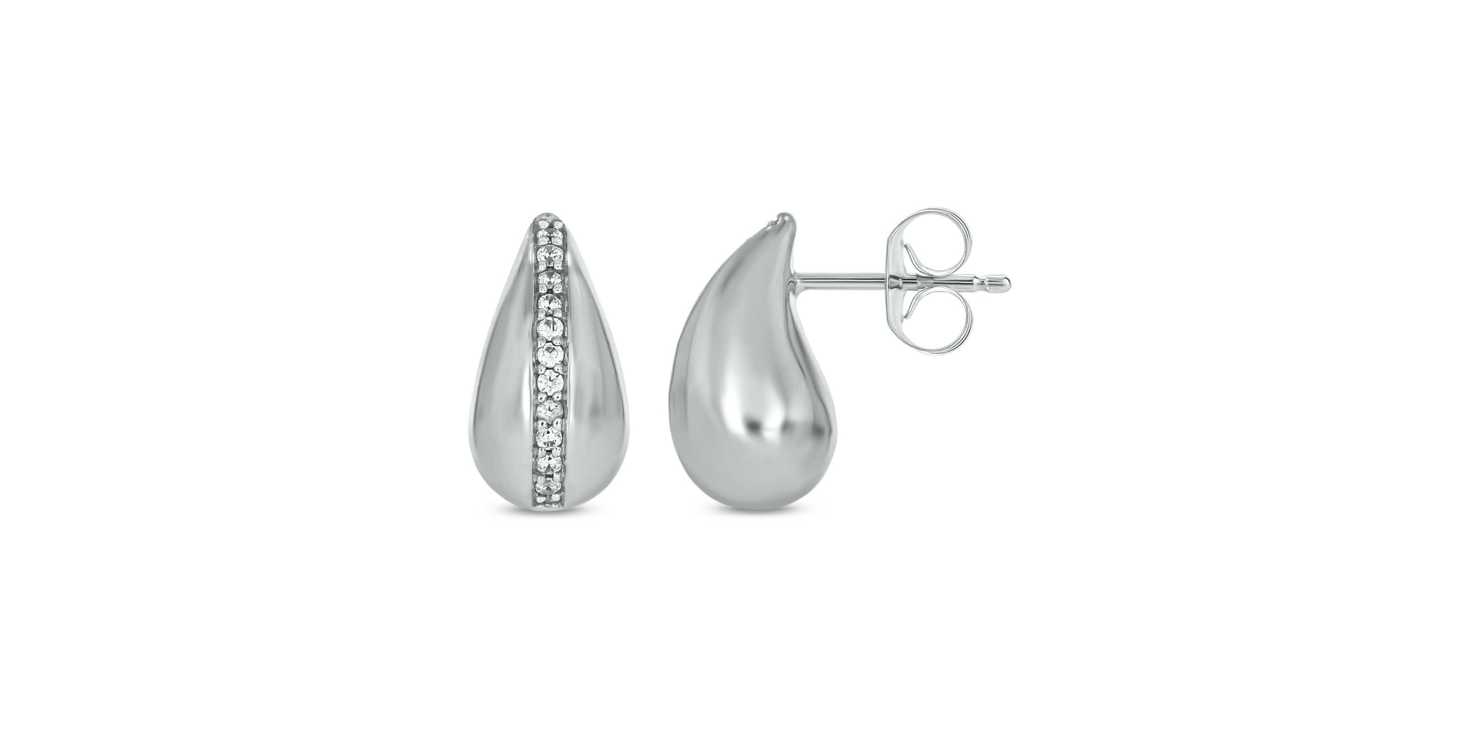 1/6 carat, Flaunt The Drop Earring in 14K White Gold