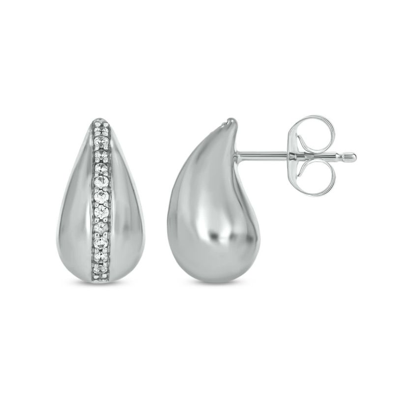 1/6 carat, Flaunt The Drop Earring in 14K White Gold