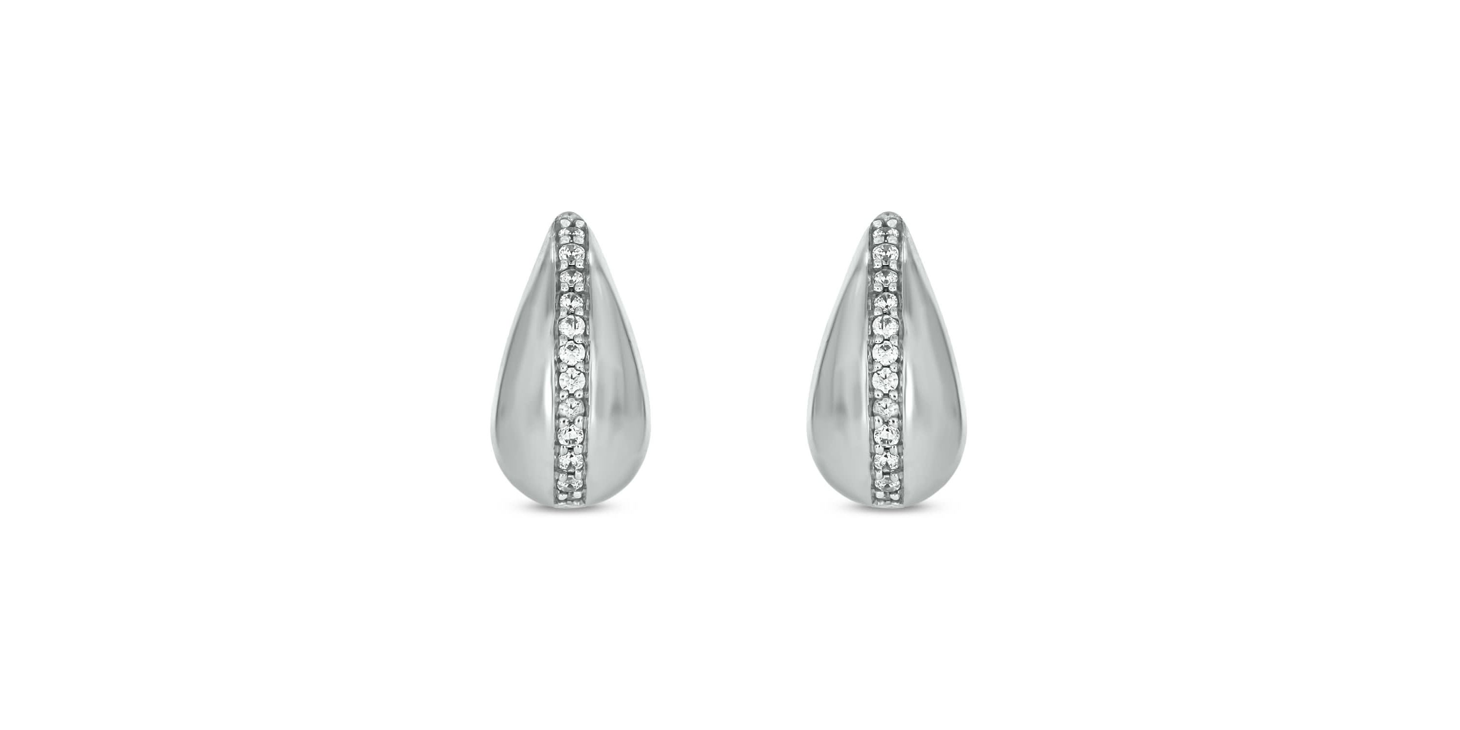 1/6 carat, Flaunt The Drop Earring in 14K White Gold