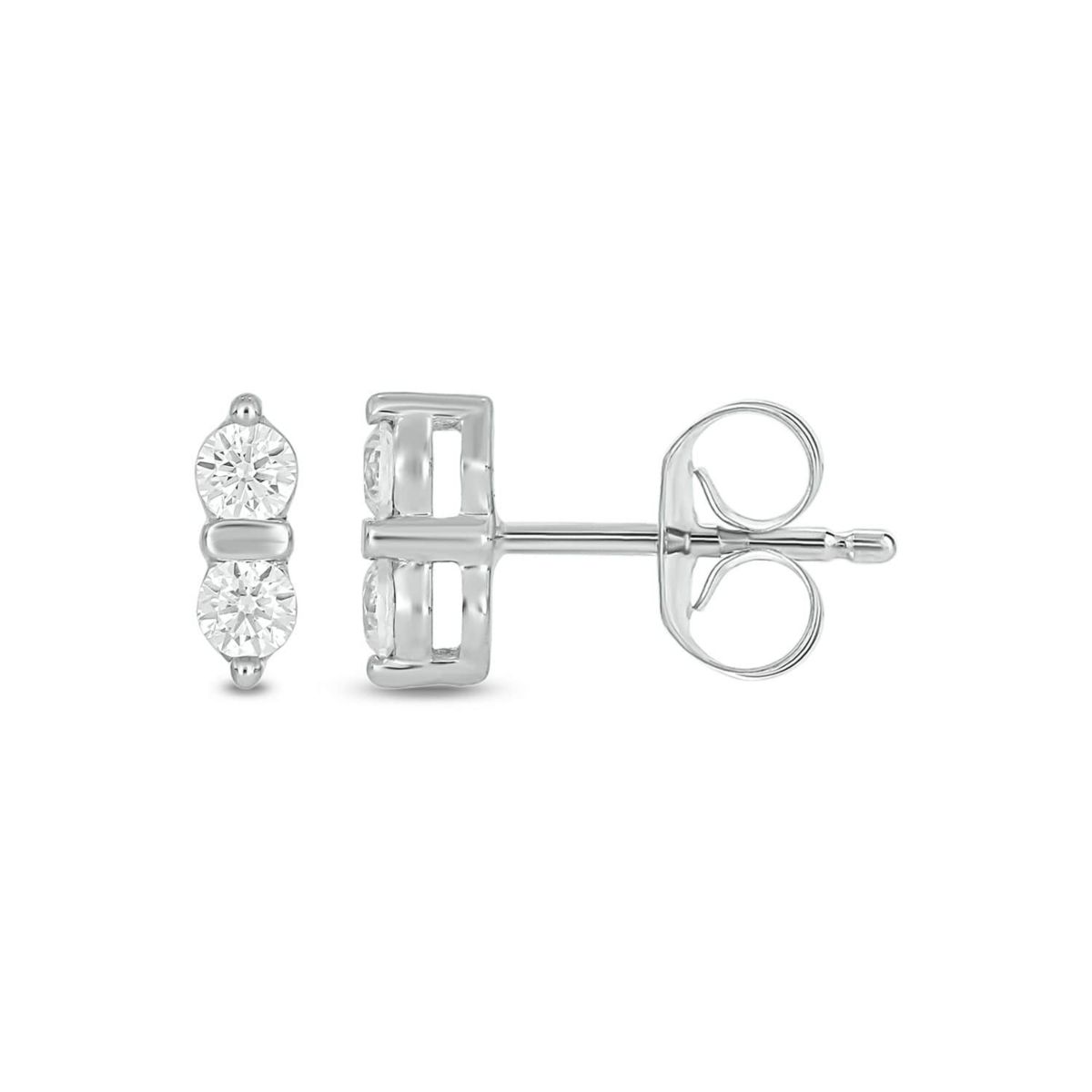 Lab Created 1/5 Carat Two Lab Grown Diamond Fashion Earring in Sterling Silver