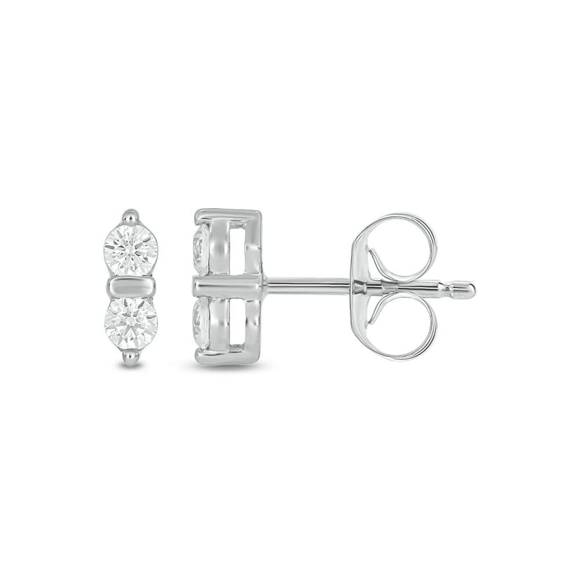 Lab Created 1/5 Carat Two Lab Grown Diamond Fashion Earring in Sterling Silver