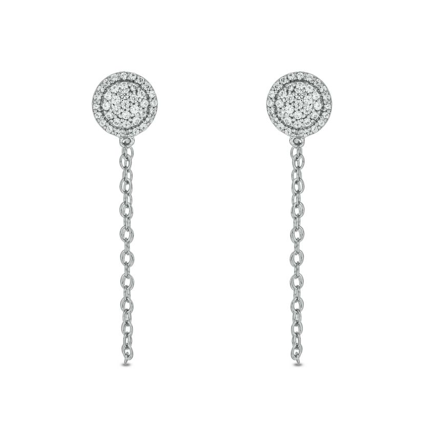 1/4 ct.t.w  Diamond Chain Earring in 14K White Gold