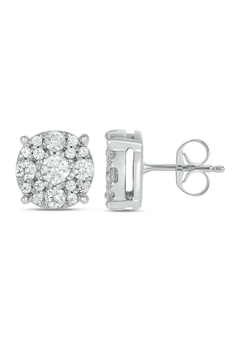 1/3 ct. t.w. Diamond Stud Earring In 10K White Gold
