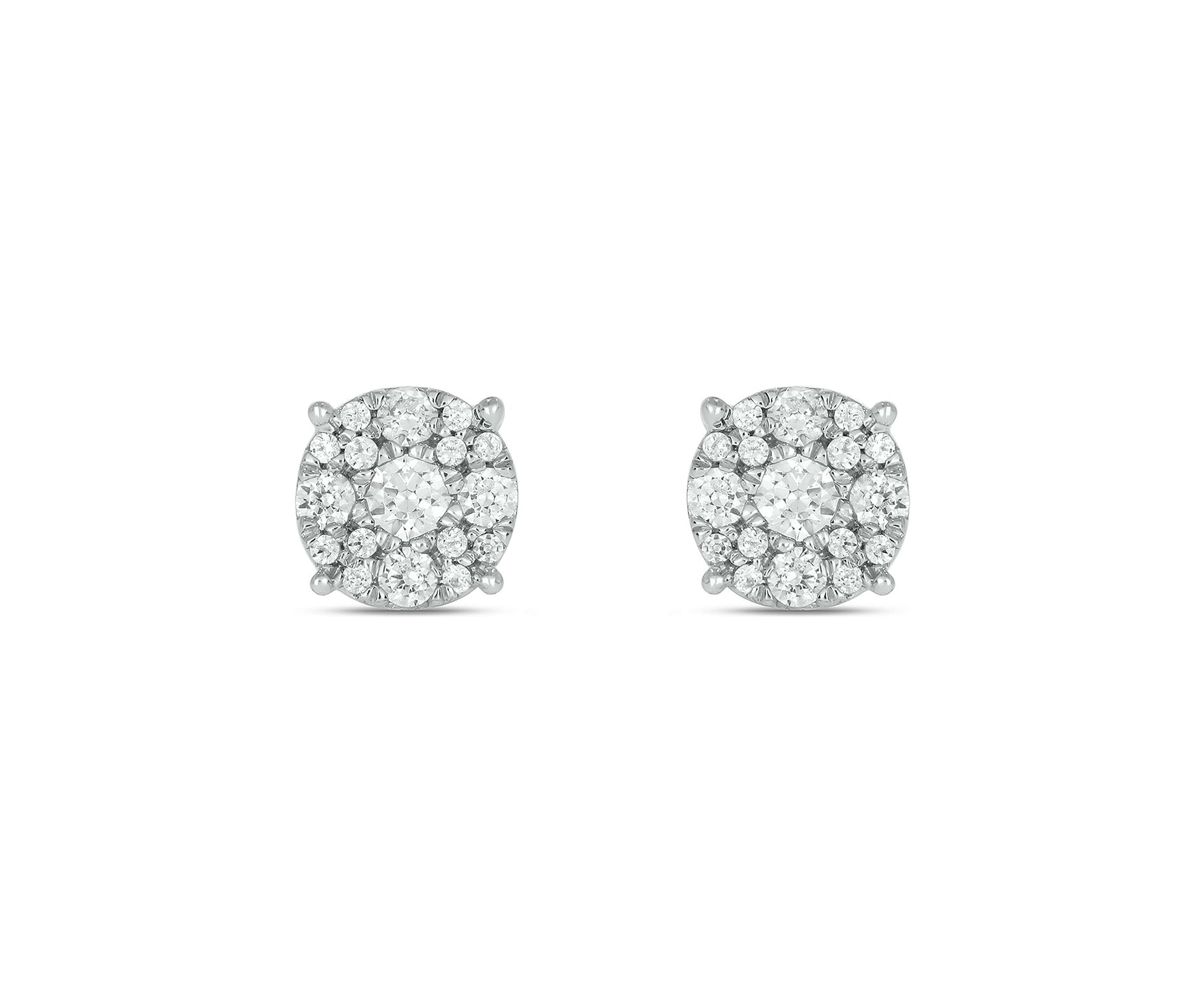1/3 ct. t.w. Diamond Stud Earring In 10K White Gold