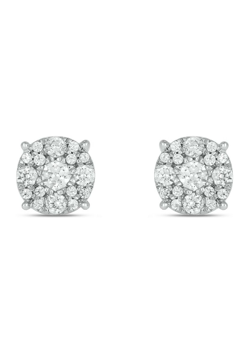 1/3 ct. t.w. Diamond Stud Earring In 10K White Gold