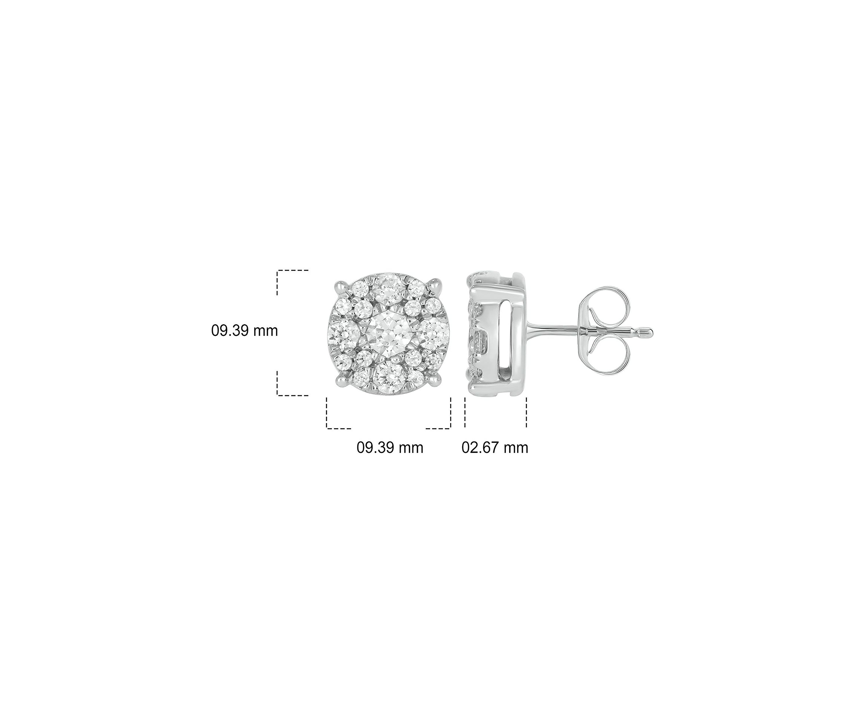 1/3 ct. t.w. Diamond Stud Earring In 10K White Gold