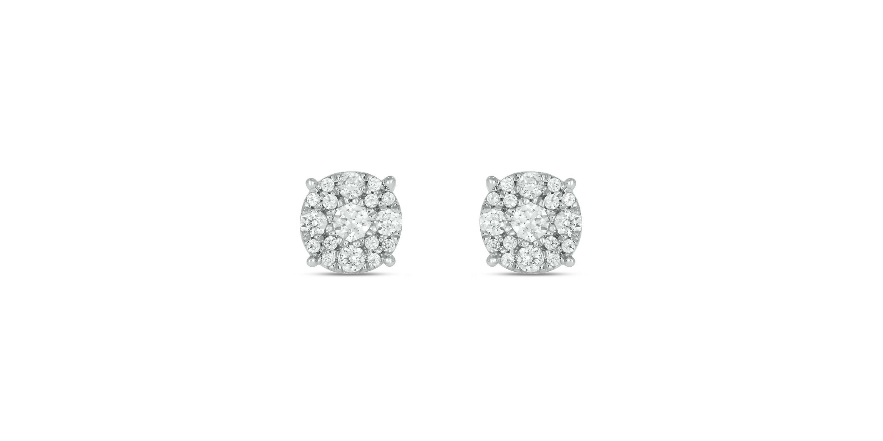 1/3 ct. t.w. Diamond Stud Earring In 10K White Gold