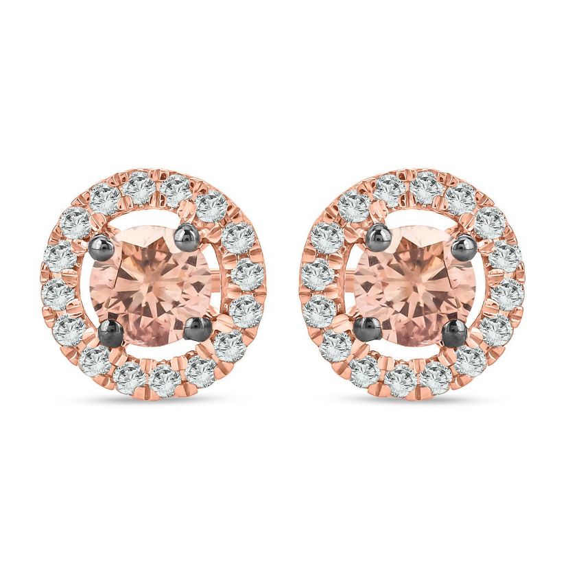 1/2 ct.t.w Round White Diamond Composite Earrings in 14K Gold