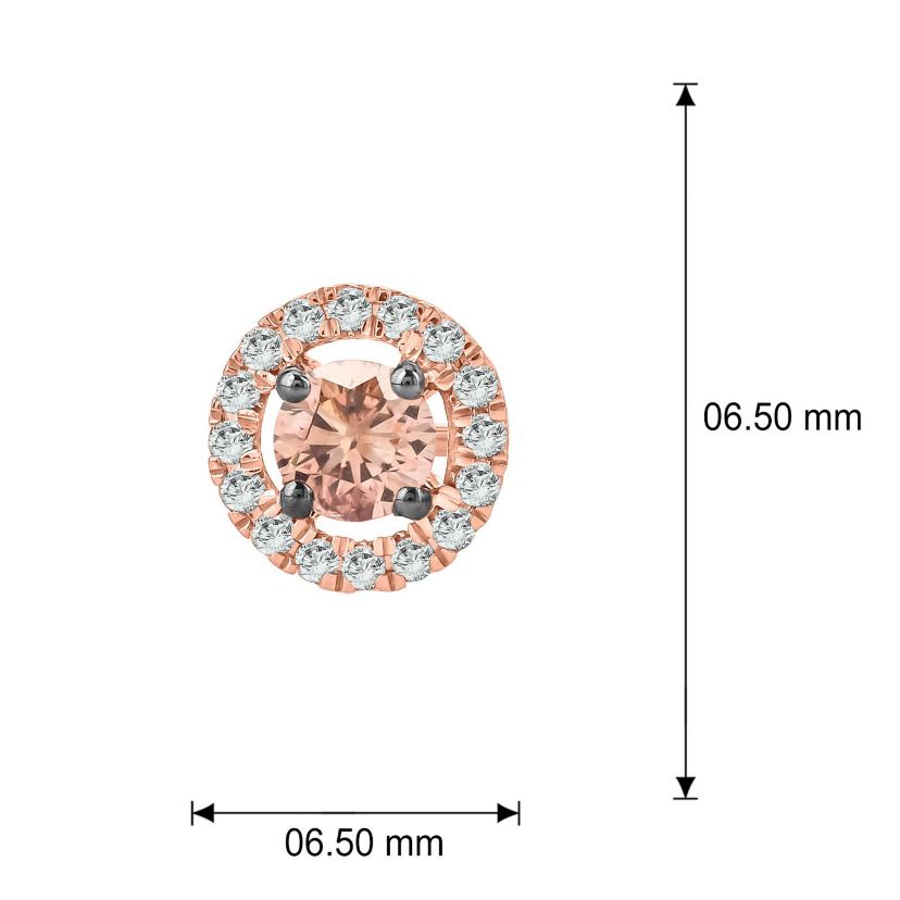 1/2 ct.t.w Round White Diamond Composite Earrings in 14K Gold