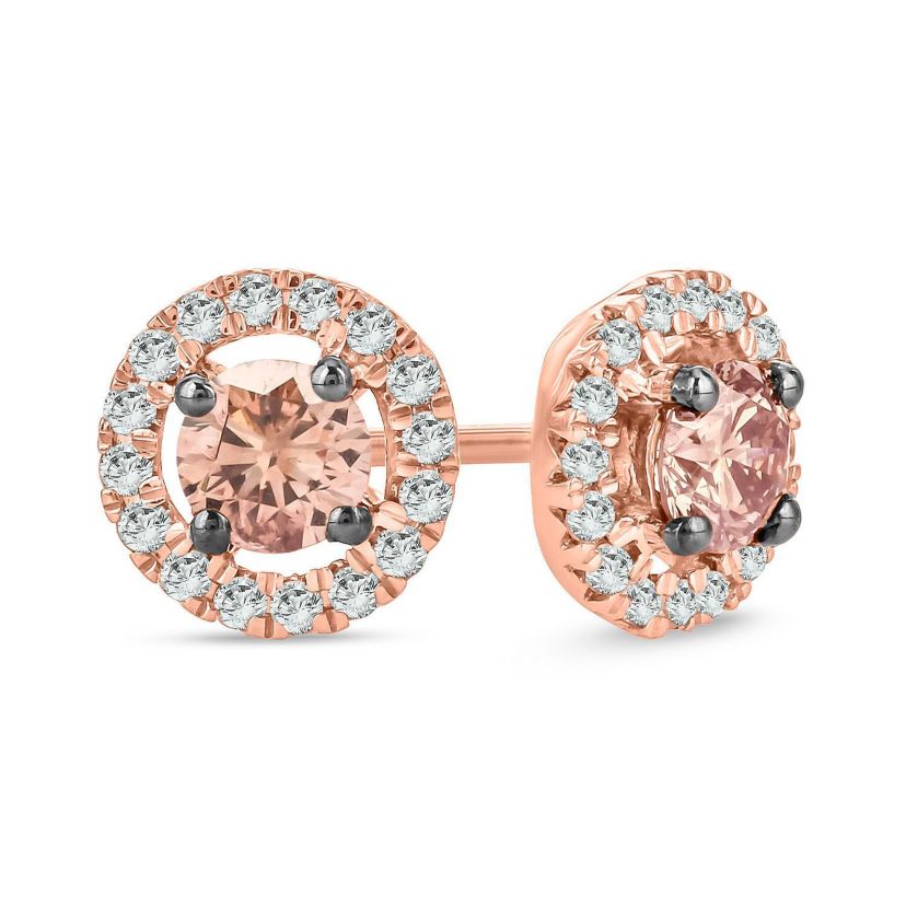 1/2 ct.t.w Round White Diamond Composite Earrings in 14K Gold
