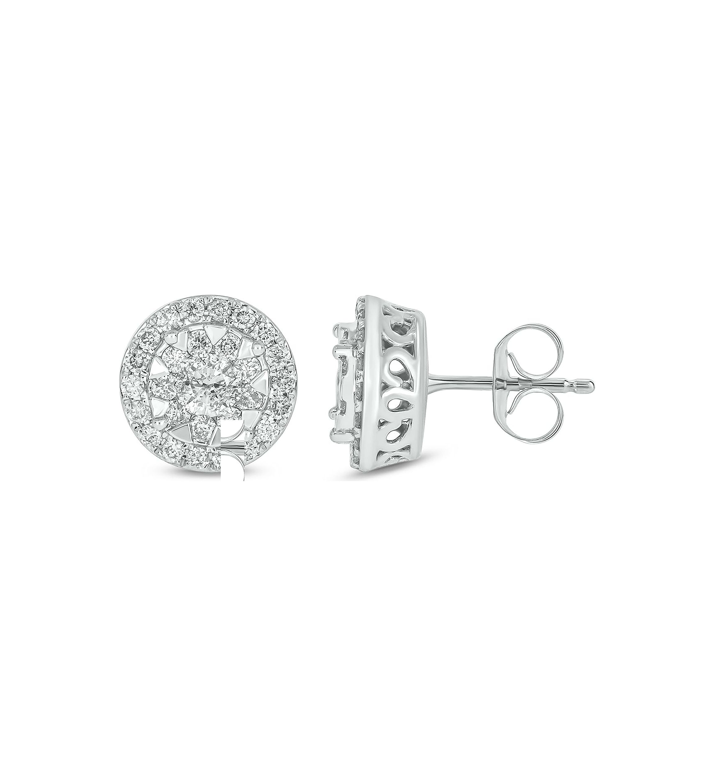 1/2 ct. t.w. Diamond Stud Earring In 10K White Gold