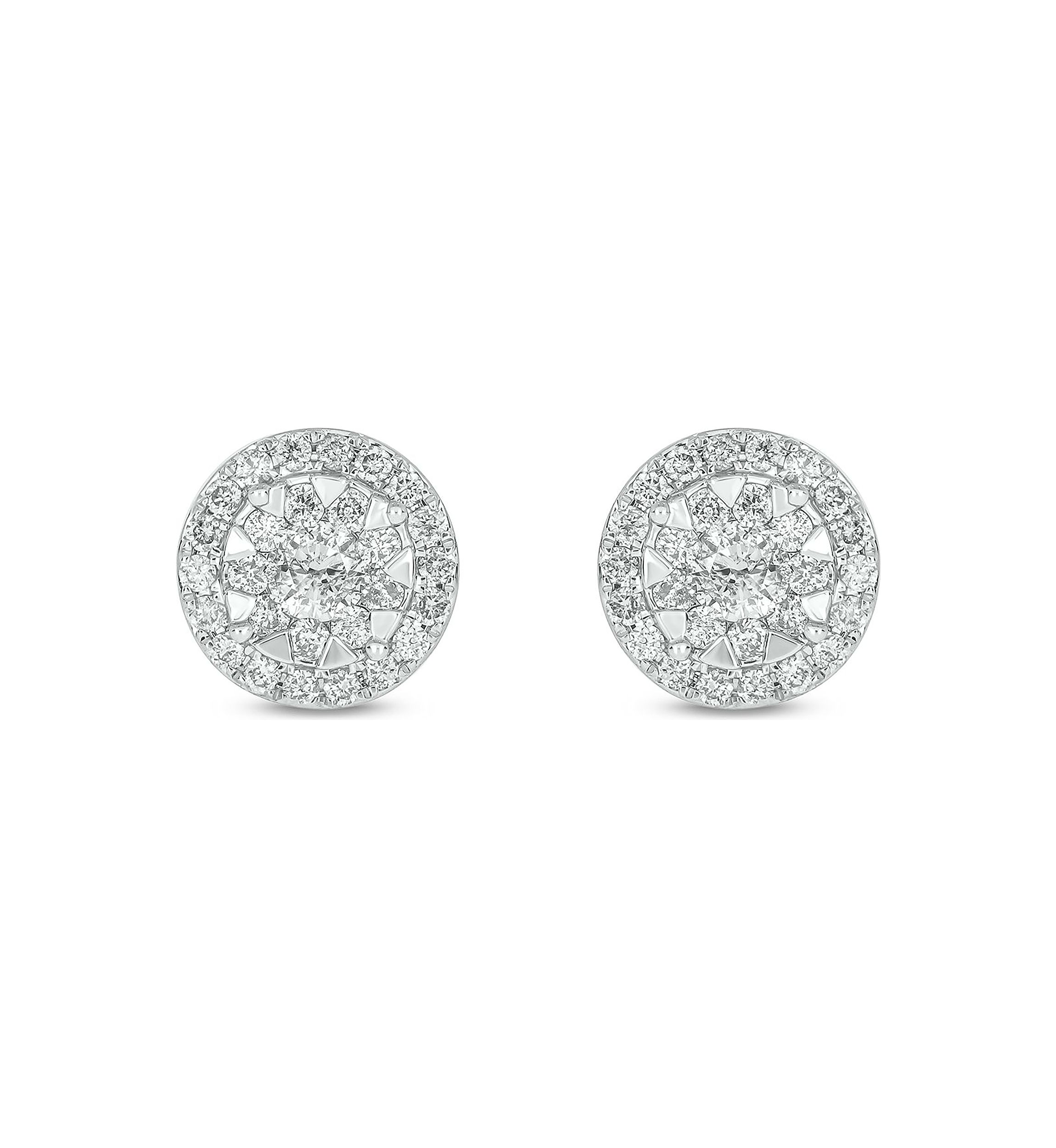 1/2 ct. t.w. Diamond Stud Earring In 10K White Gold