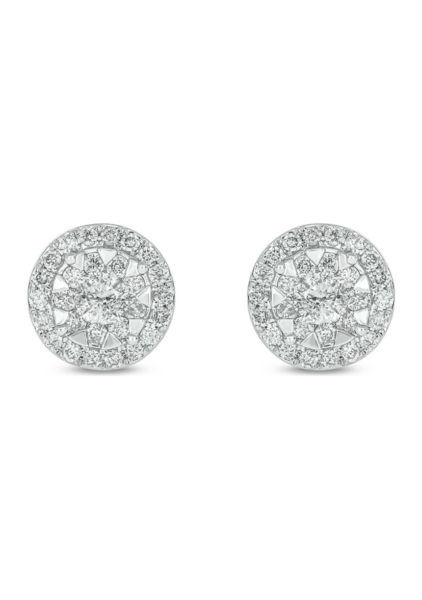 1/2 ct. t.w. Diamond Stud Earring In 10K White Gold