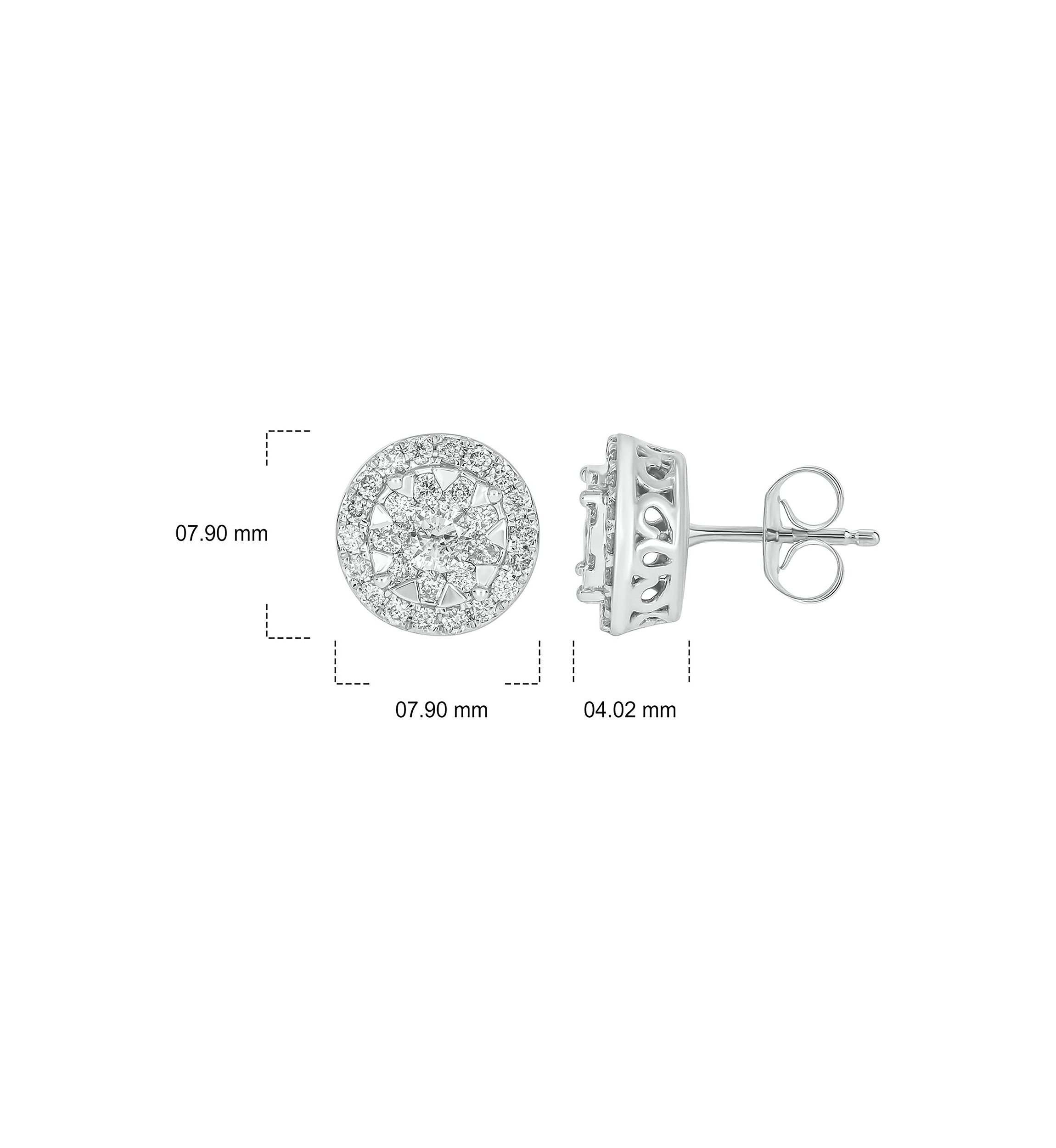 1/2 ct. t.w. Diamond Stud Earring In 10K White Gold