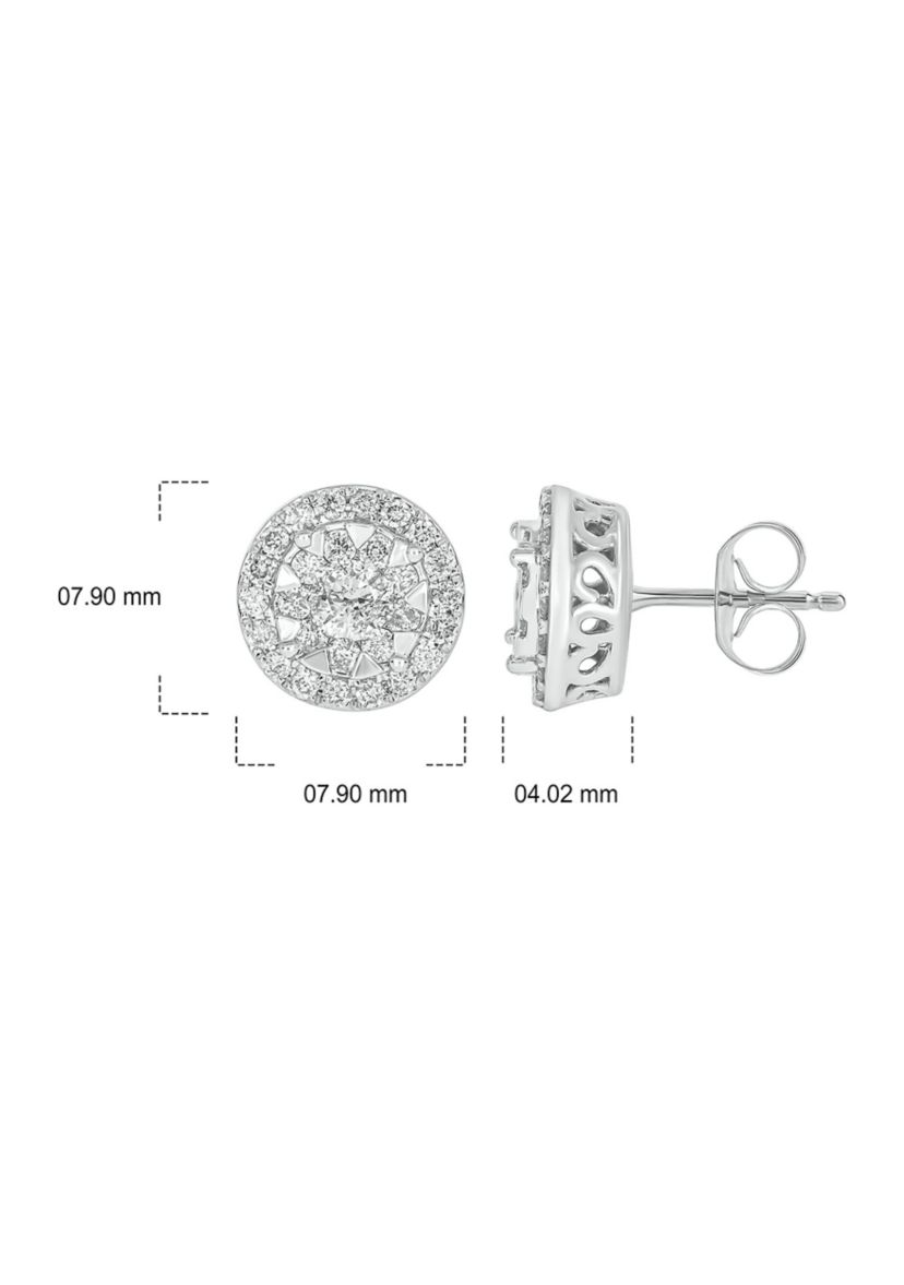 1/2 ct. t.w. Diamond Stud Earring In 10K White Gold