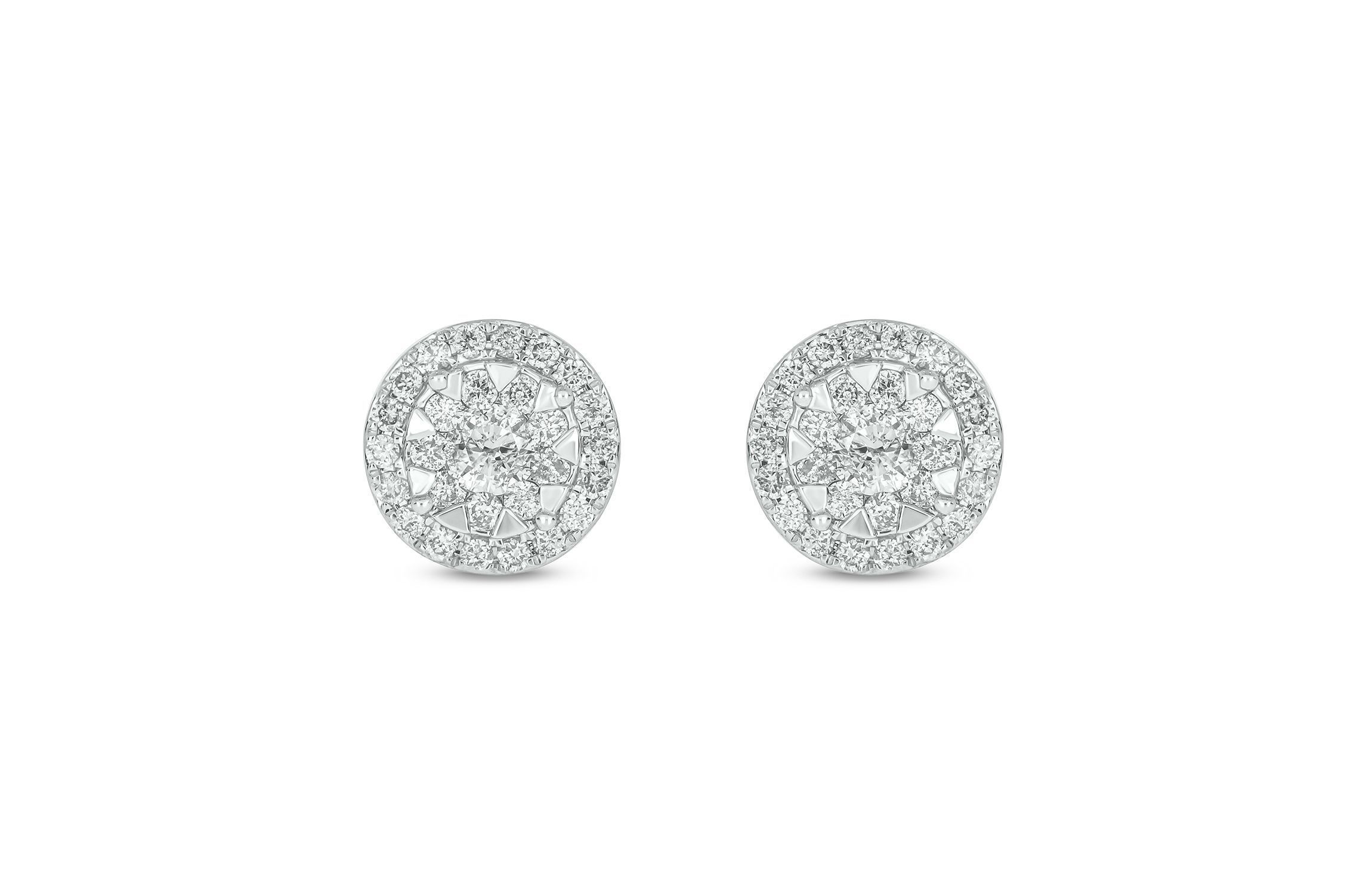 1/2 ct. t.w. Diamond Stud Earring In 10K White Gold
