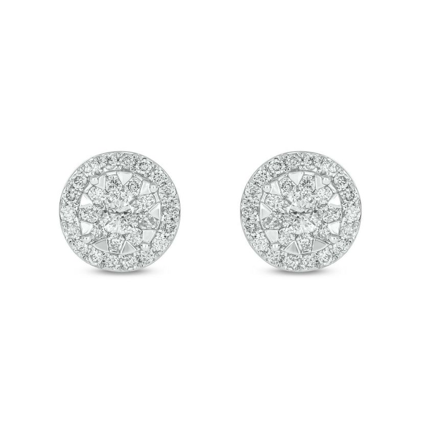 1/2 ct. t.w. Diamond Stud Earring In 10K White Gold