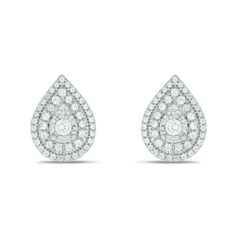 1/2 ct. t.w. Diamond Pear Shape Earring In 10K White Gold