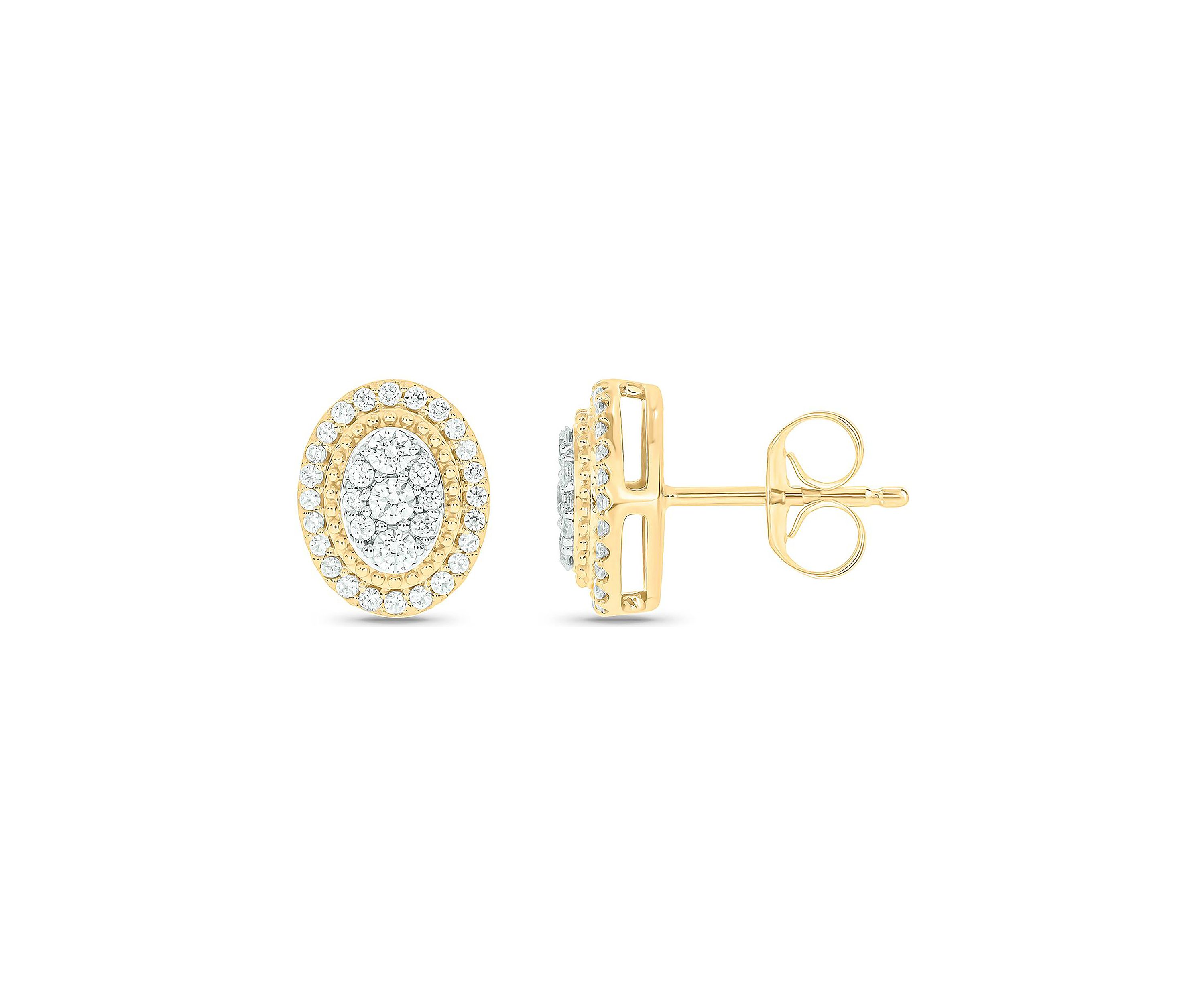1/2 ct. t.w. Diamond Stud Earring In 10K Yellow Gold