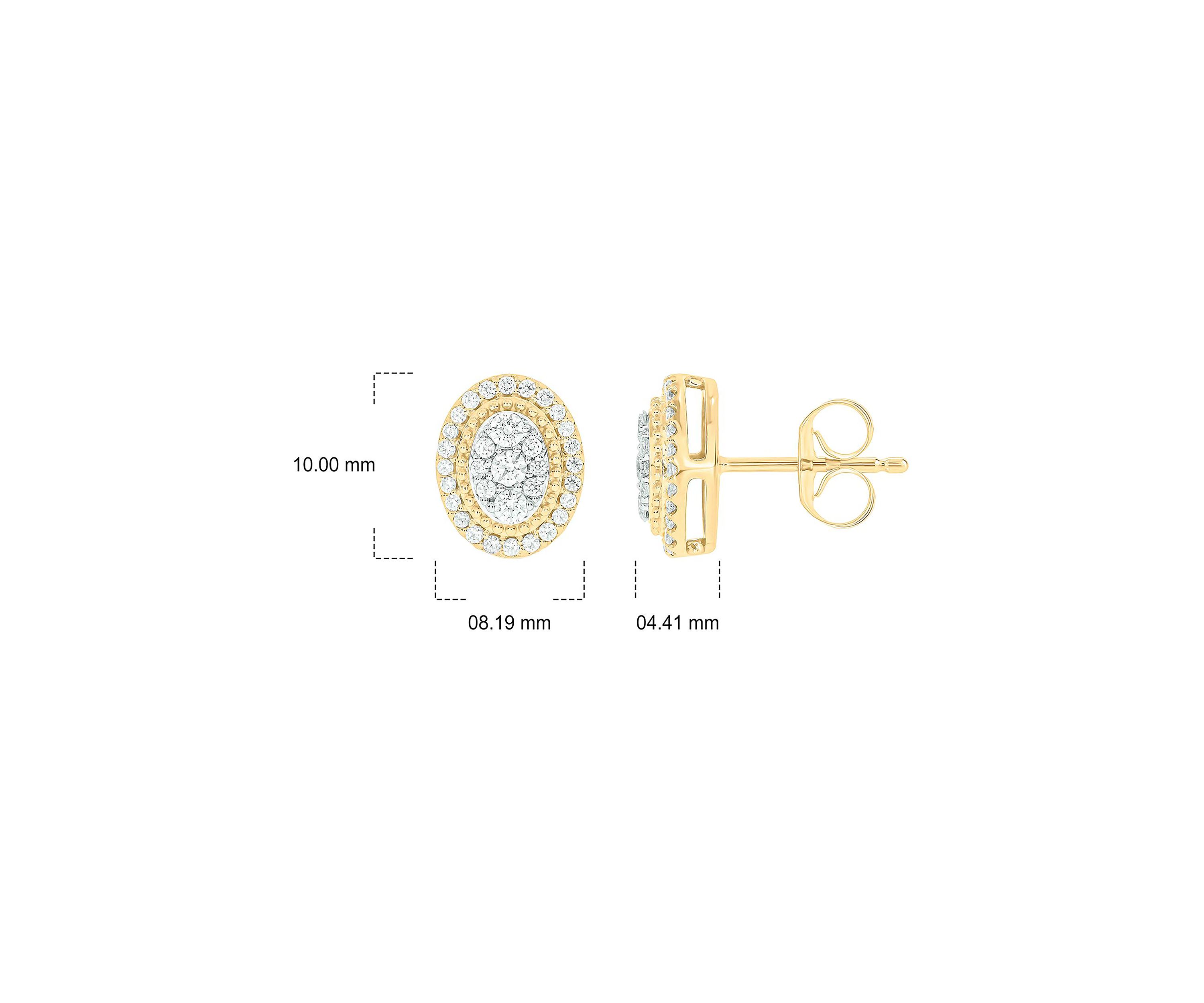 1/2 ct. t.w. Diamond Stud Earring In 10K Yellow Gold