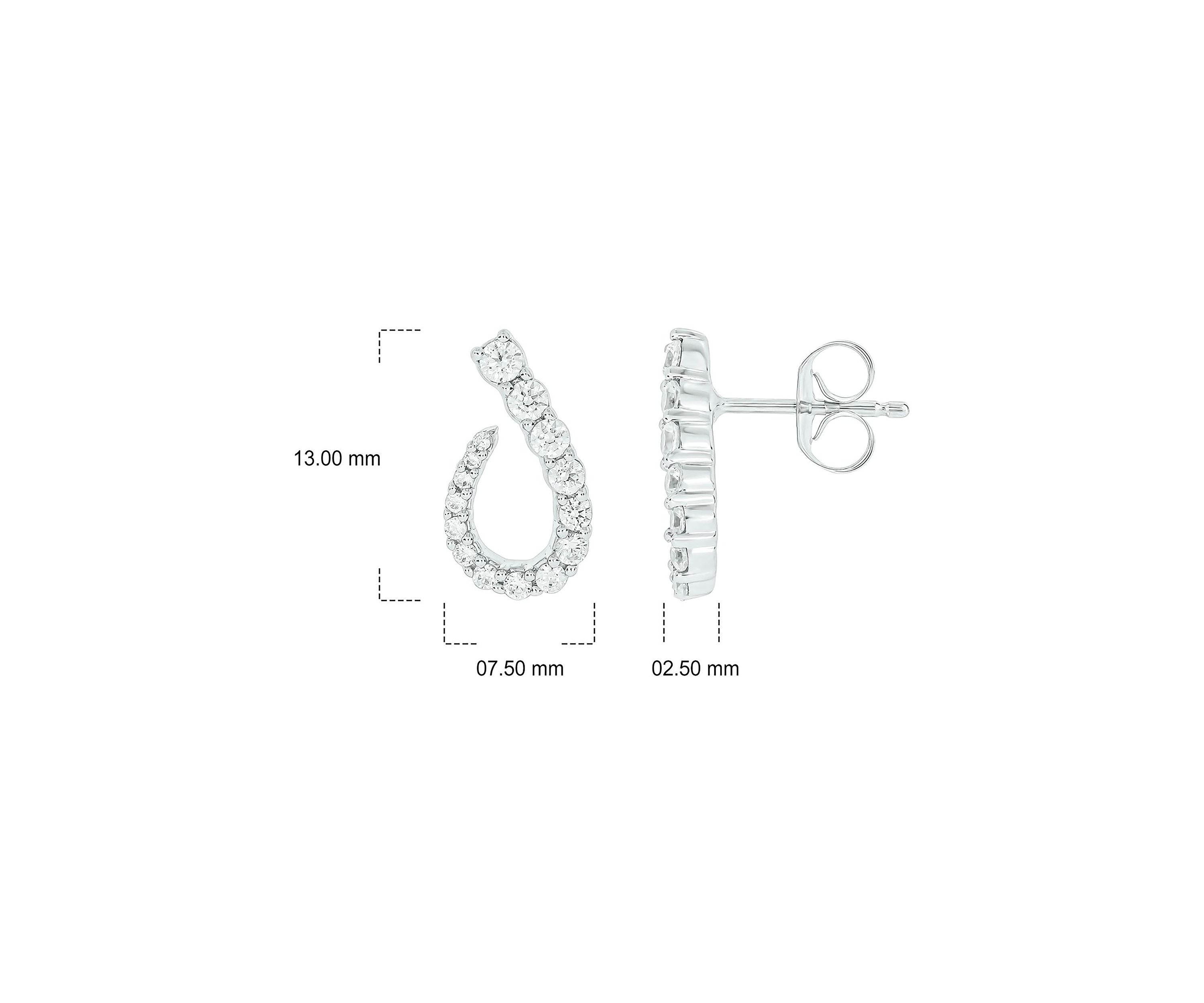 Lab Created 5/8 Carat Lab Grown Diamond Floral Timeless Sparkle Earring in 10KT White Gold