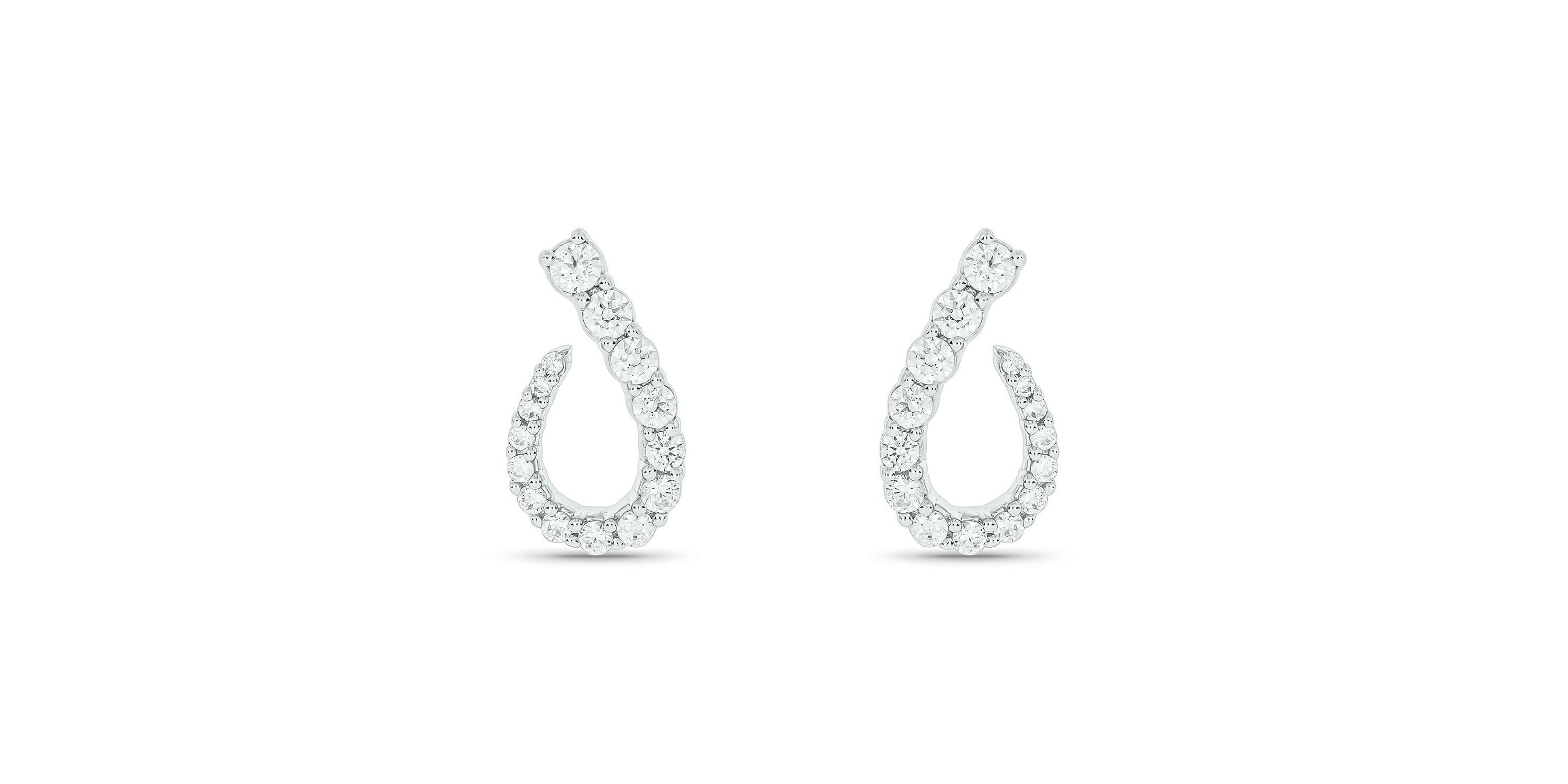 Lab Created 5/8 Carat Lab Grown Diamond Floral Timeless Sparkle Earring in 10KT White Gold