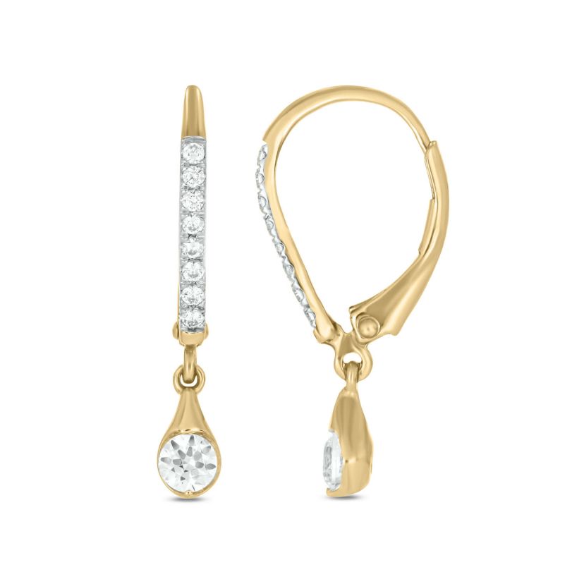 1/2 carat, Diamond Dangler Hoop,Flaunt The Drop Earring in 14K Yellow Gold