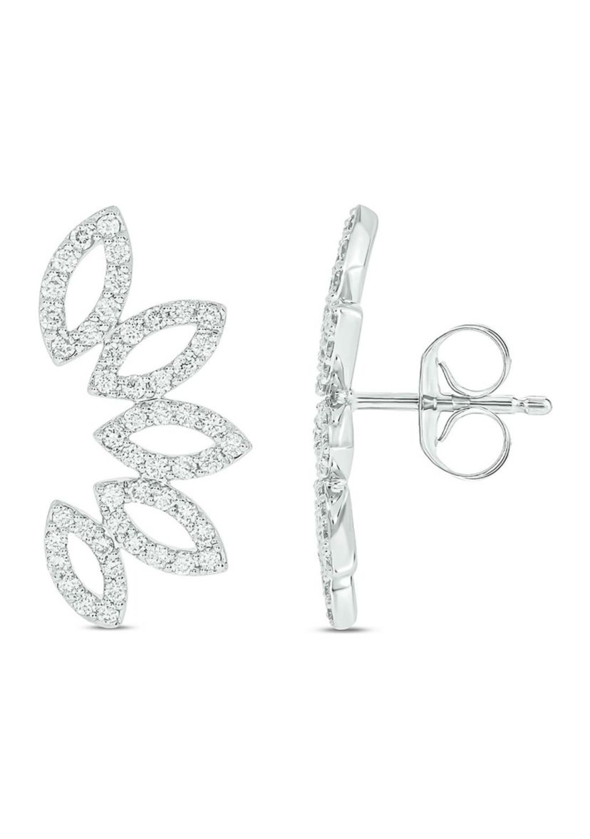 7/8 ct. t.w. Diamond Fashion Earring In 10K White Gold
