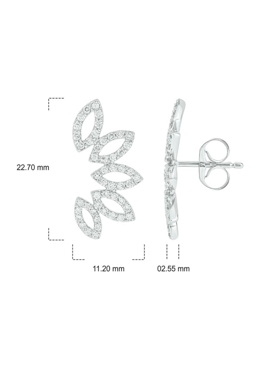 7/8 ct. t.w. Diamond Fashion Earring In 10K White Gold