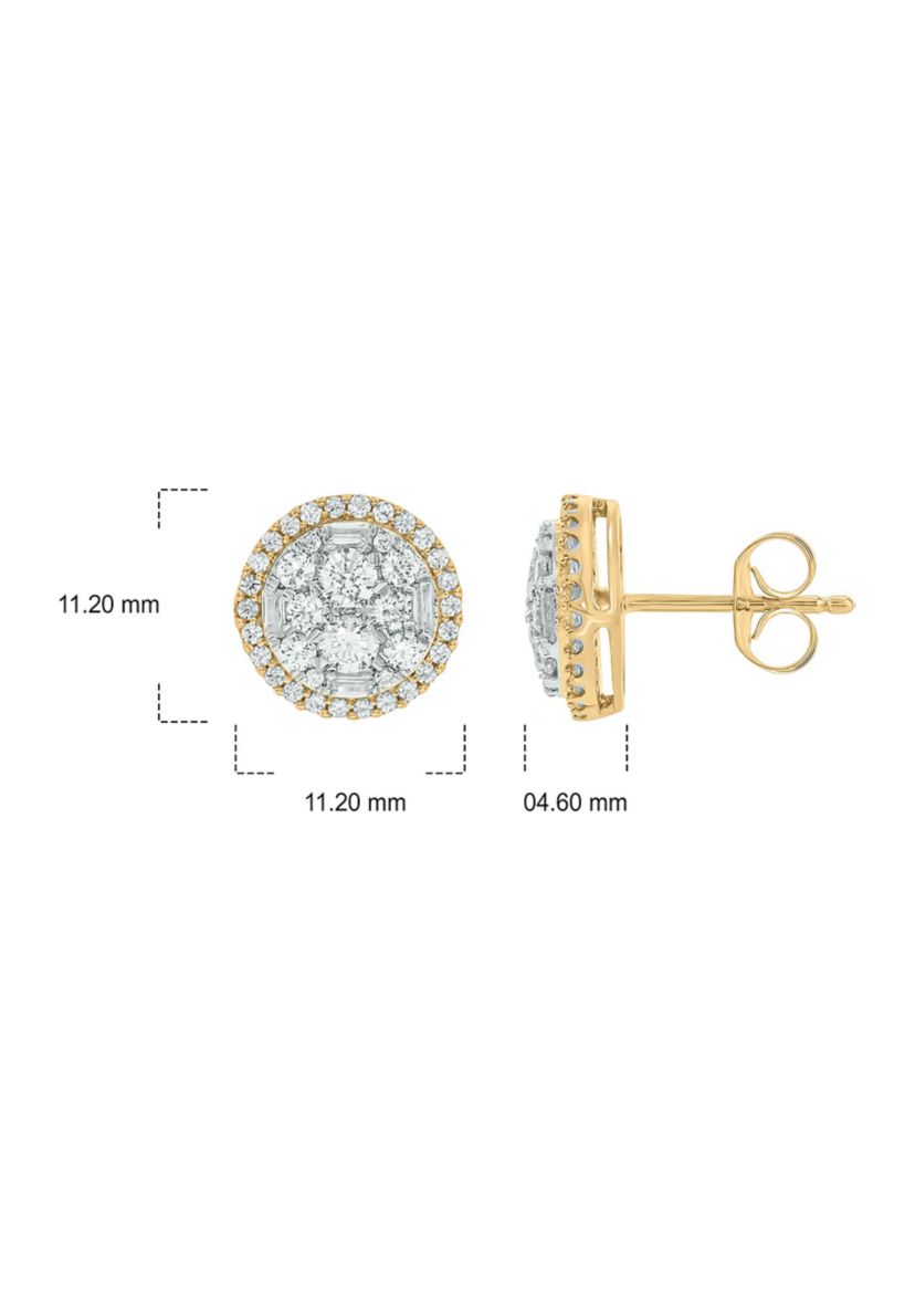 1.0 ct. t.w. Diamond Stud Earring In 10K Yellow Gold