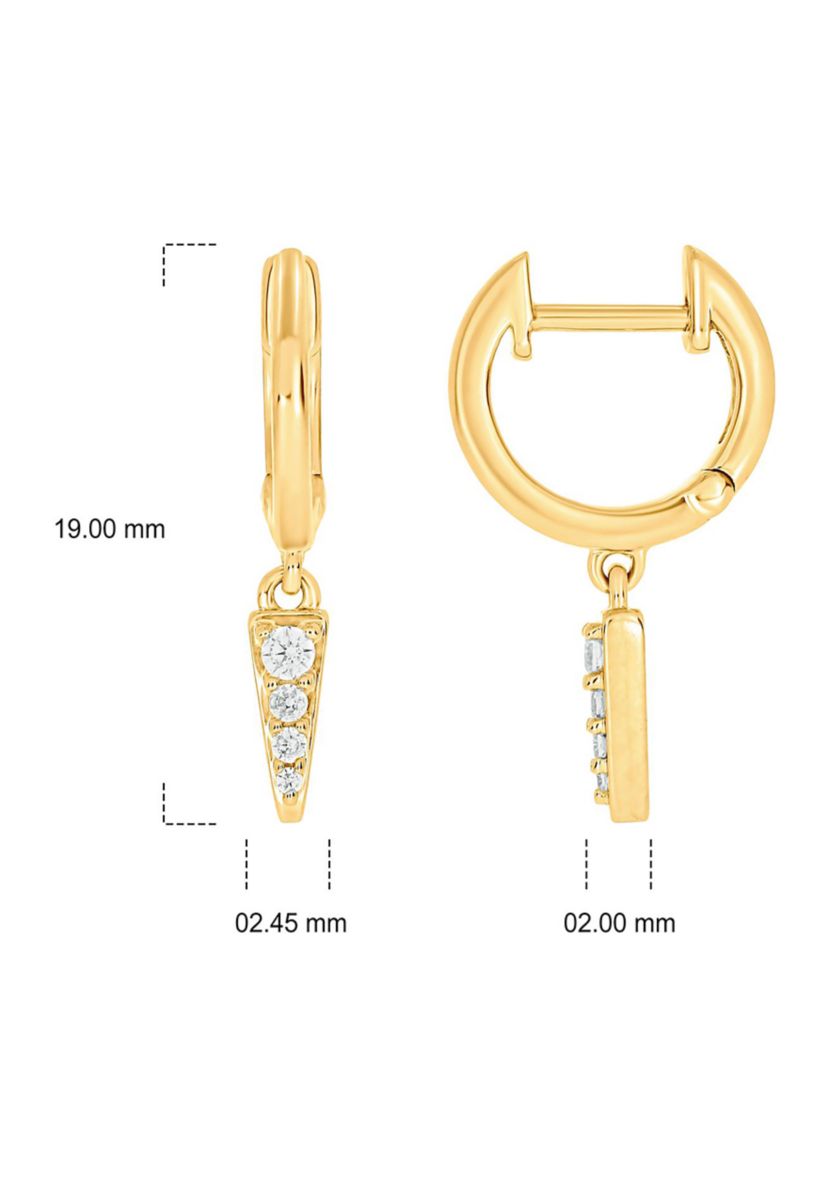 1/10 ct. t.w. Diamond Hoop Earring in 10K Yellow Gold