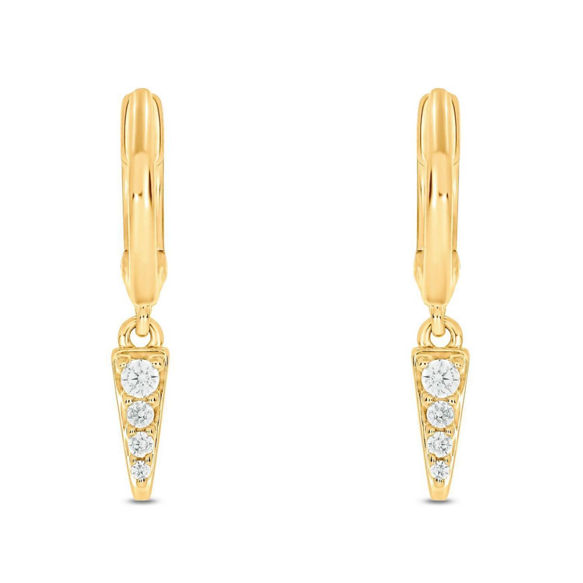1/10 ct. t.w. Diamond Hoop Earring in 10K Yellow Gold