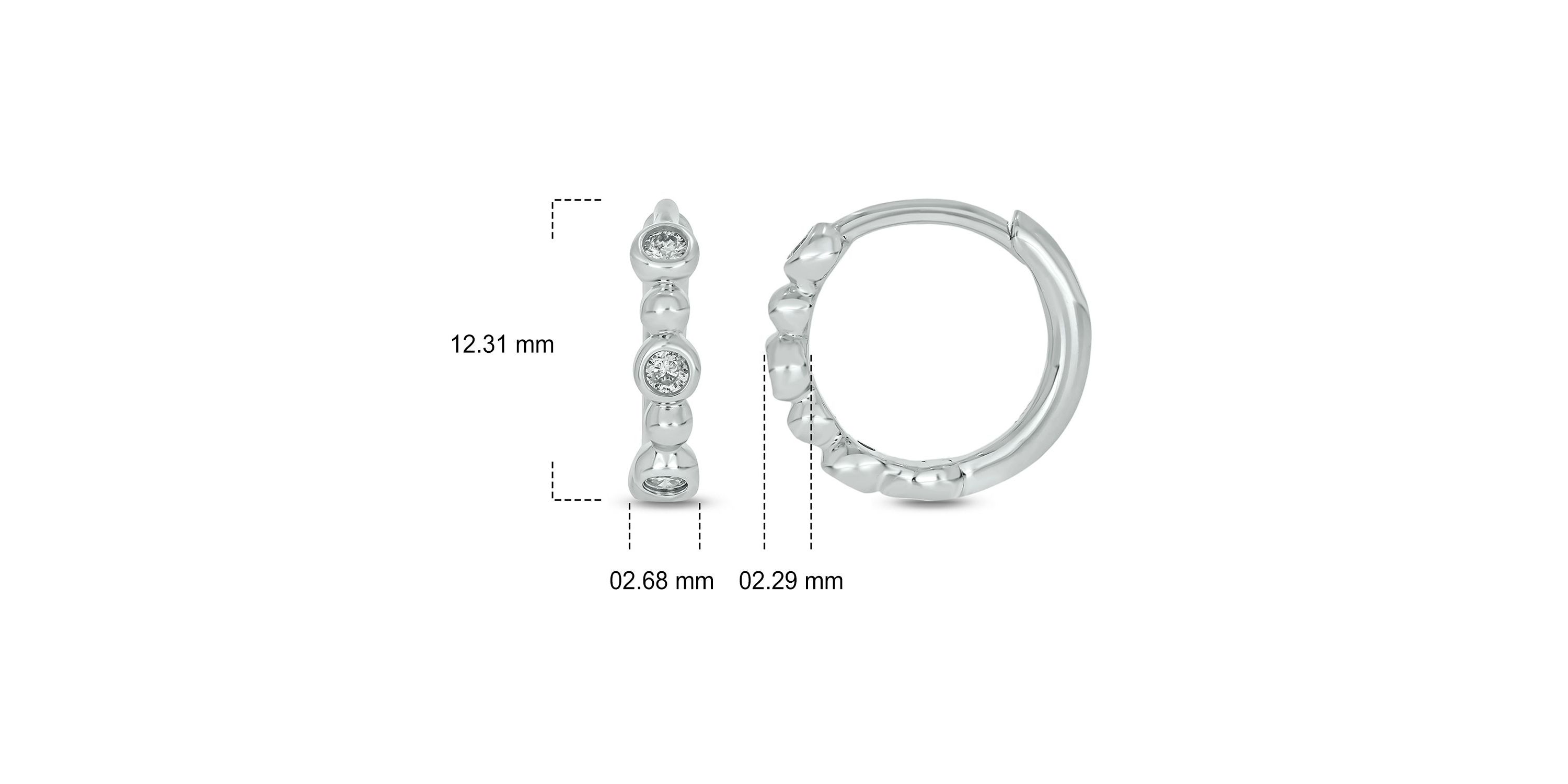 1/10 ct. t.w. Diamond Hoop Earring in Sterling Silver