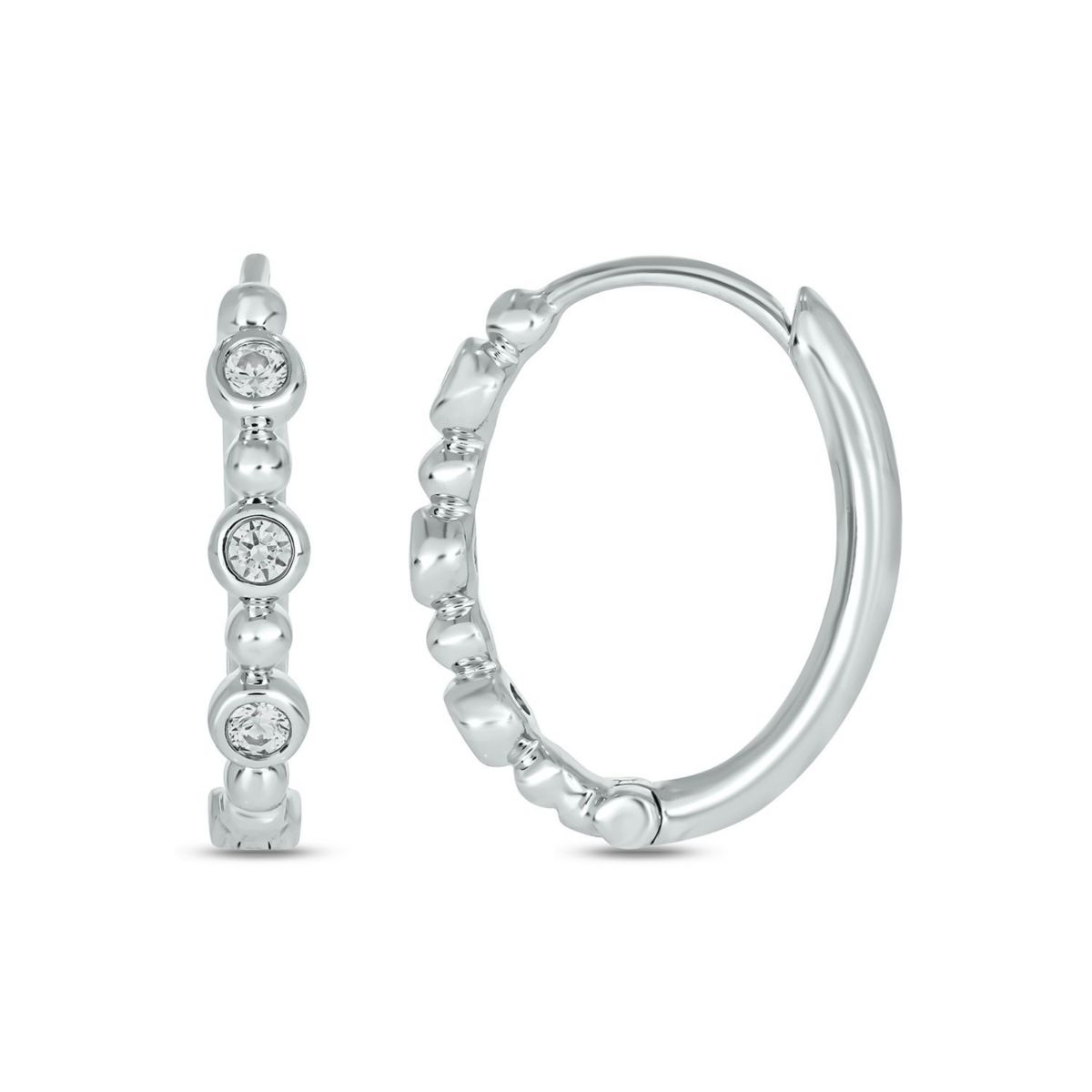 1/6 ct. t.w. Diamond Hoop Earring in Sterling Silver
