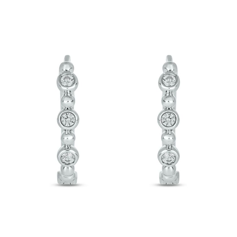 1/6 ct. t.w. Diamond Hoop Earring in Sterling Silver