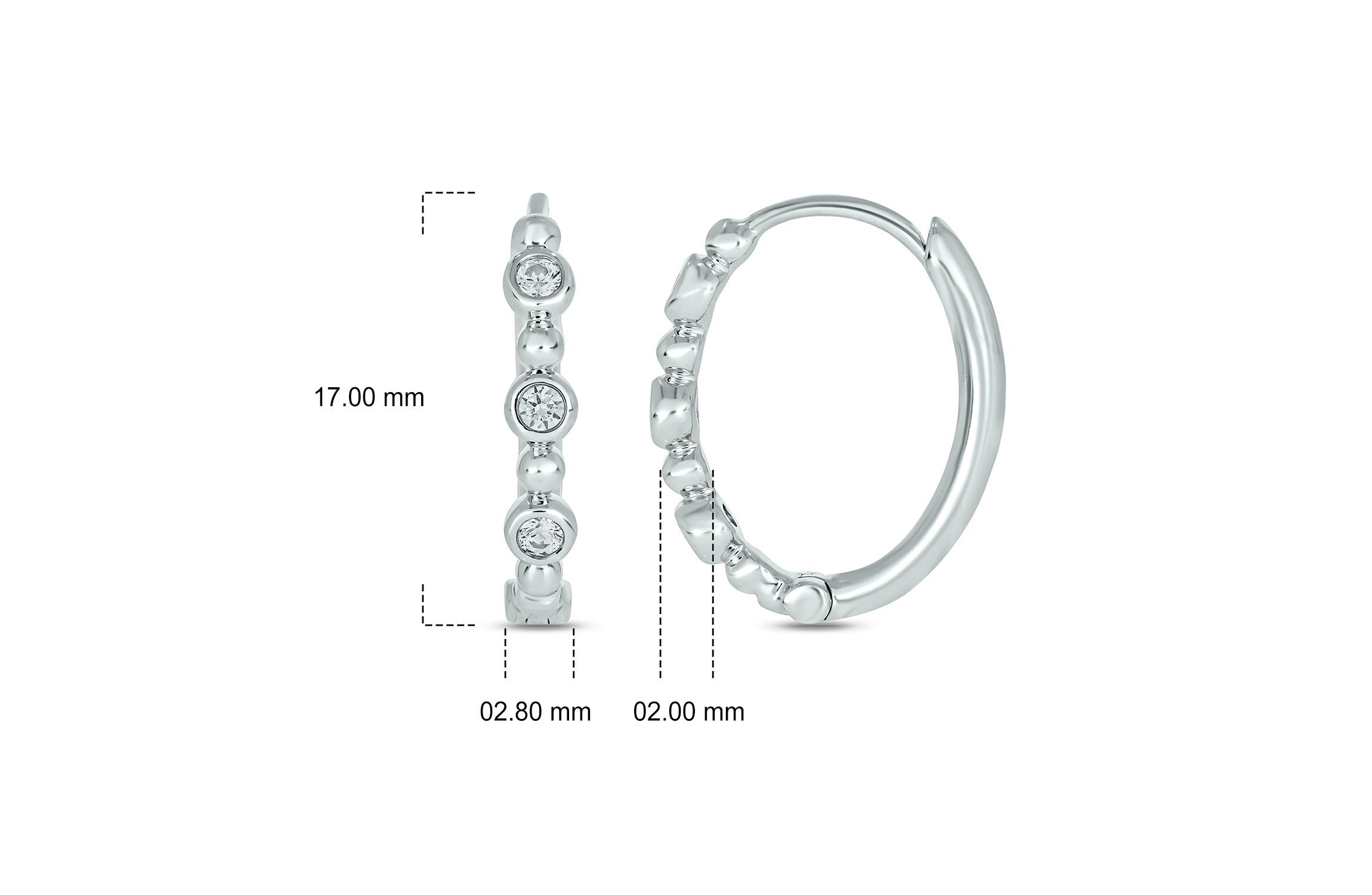 1/6 ct. t.w. Diamond Hoop Earring in Sterling Silver