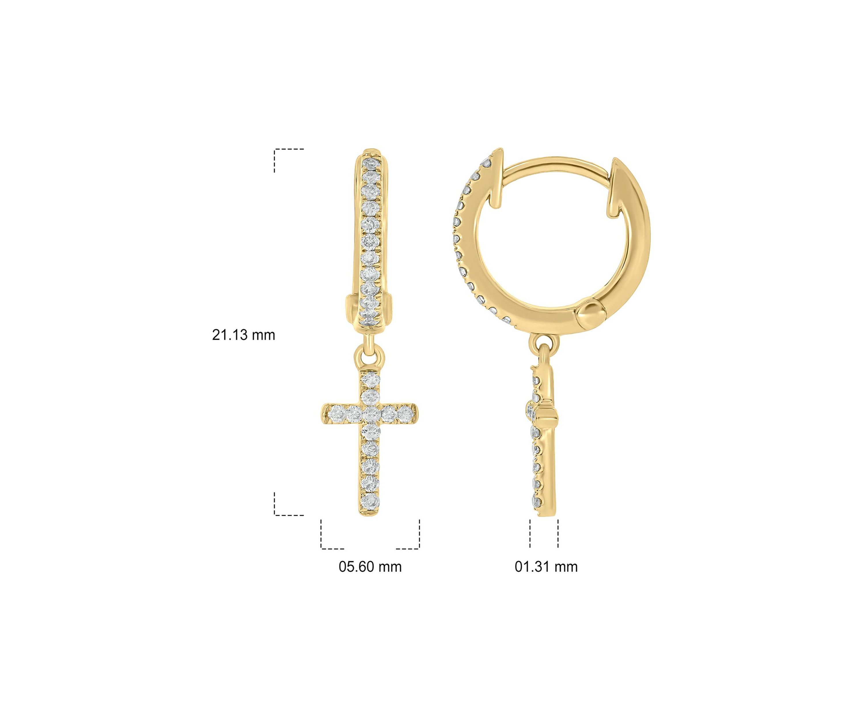 1/5 ct. t.w. Diamond Hoop Earring in 10K Yellow Gold