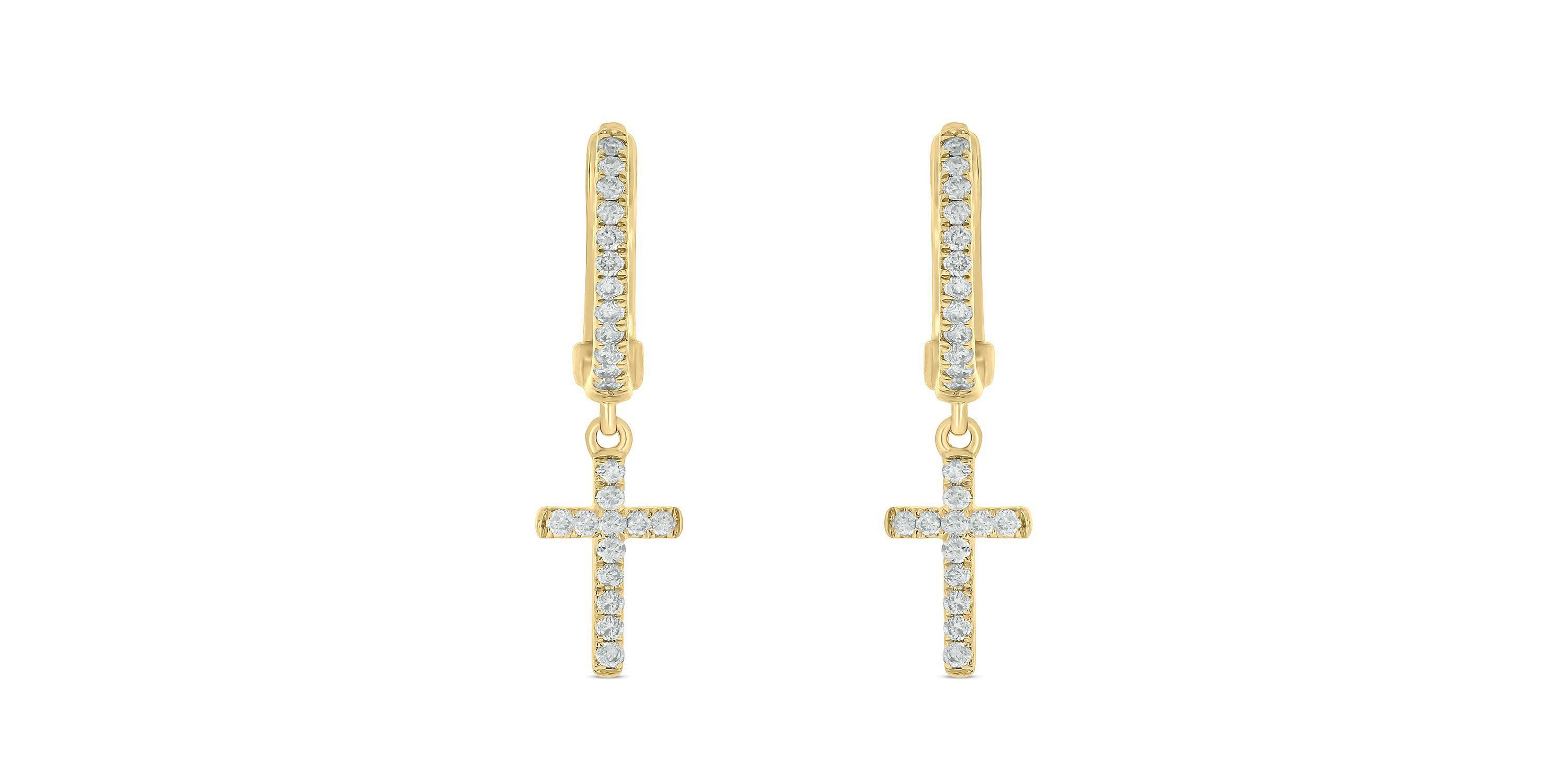 1/5 ct. t.w. Diamond Hoop Earring in 10K Yellow Gold