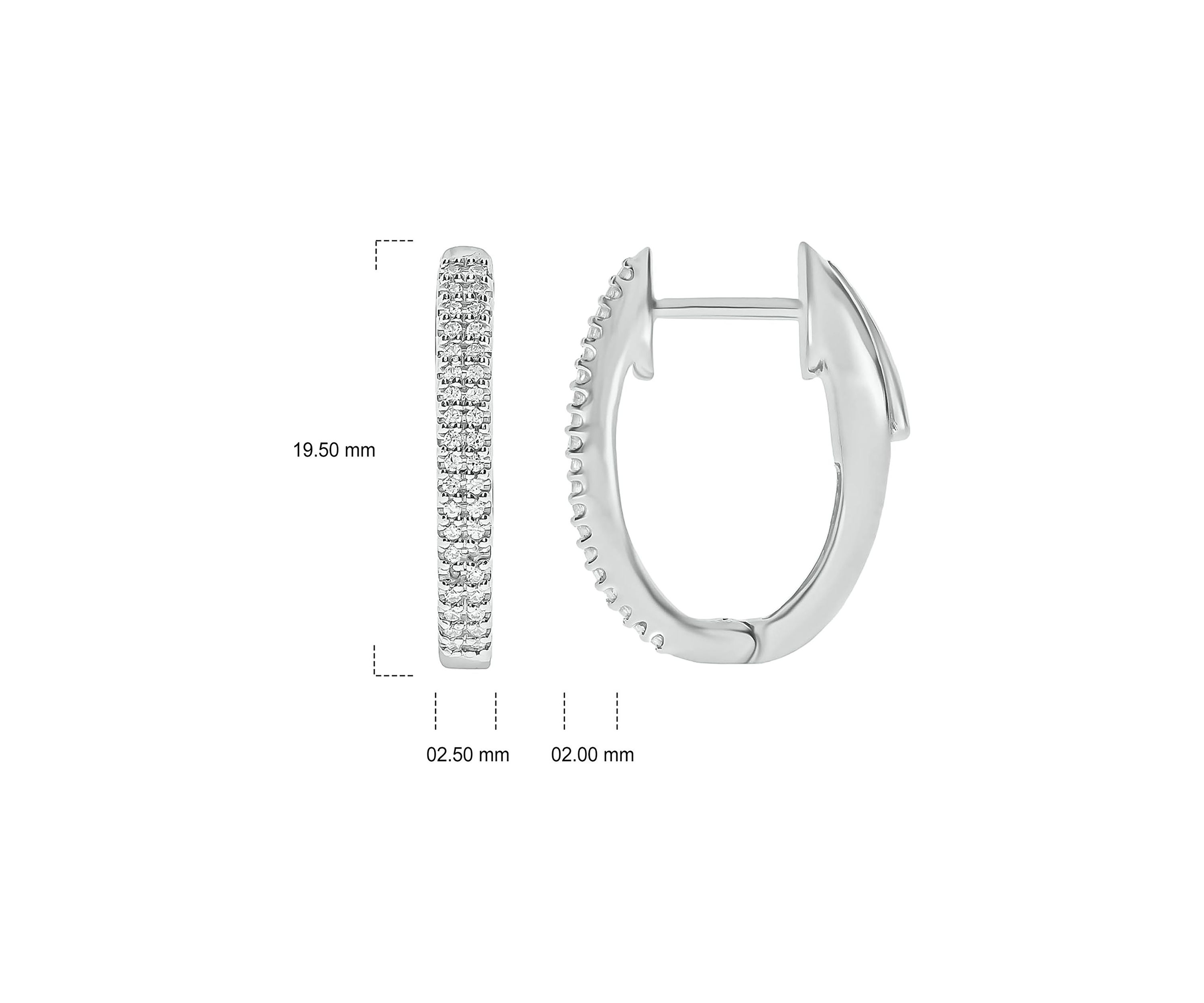 1/4 ct. t.w. Diamond Hoop Earring in Sterling Silver