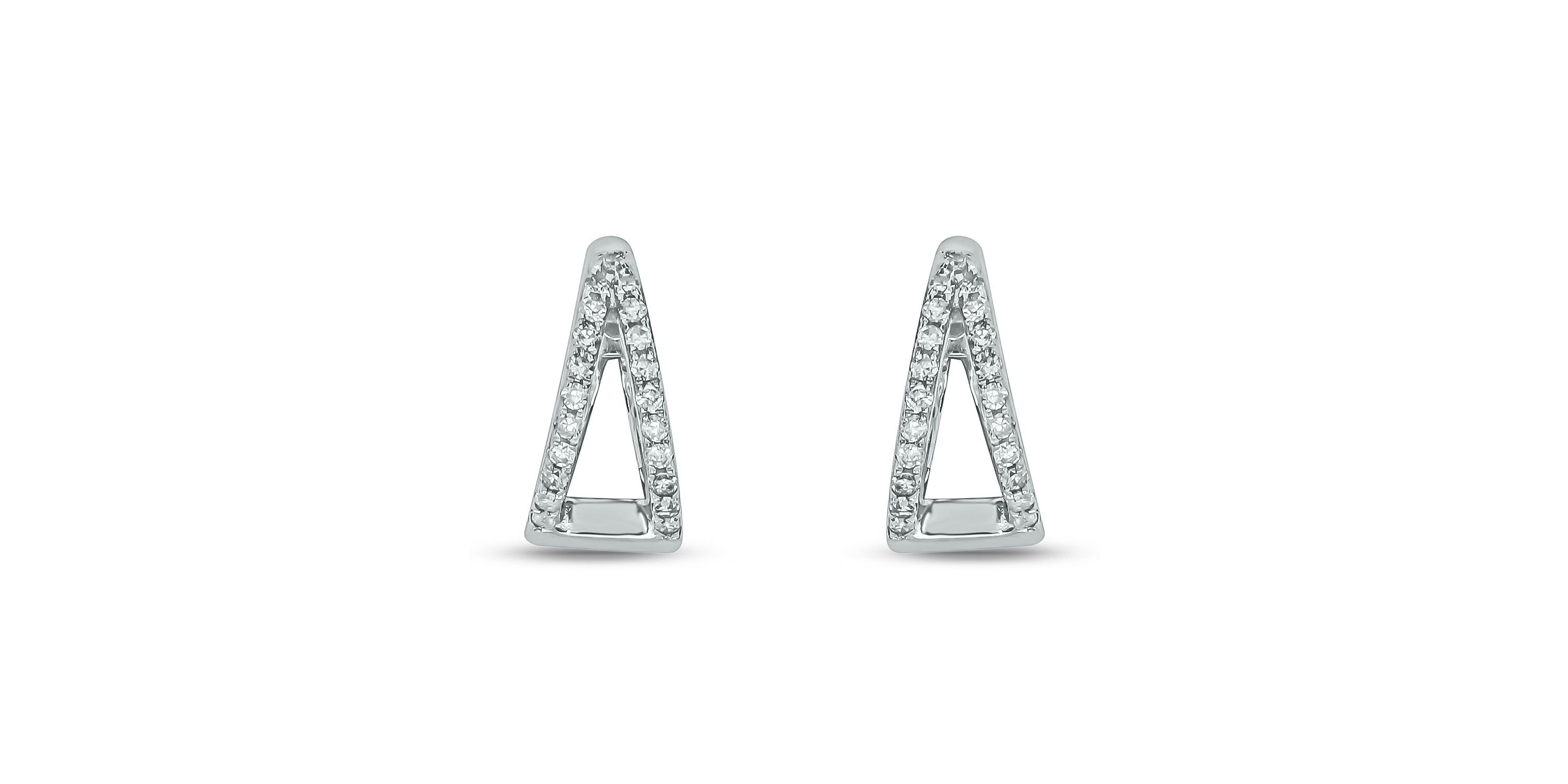 1/4 ct. t.w. Diamond Hoop Earring in Sterling Silver