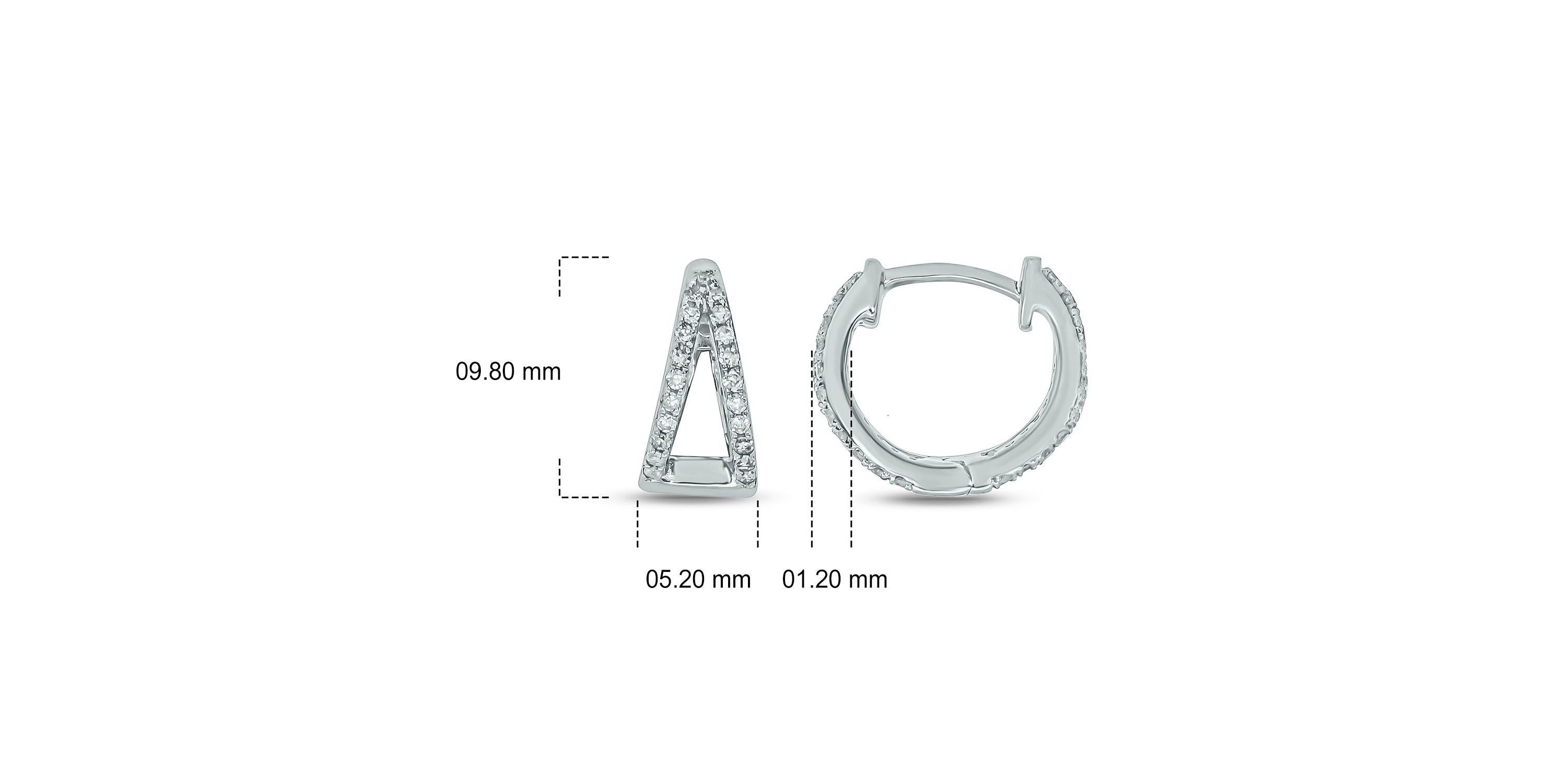 1/4 ct. t.w. Diamond Hoop Earring in Sterling Silver