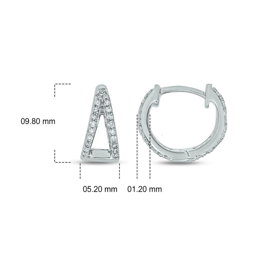 1/4 ct. t.w. Diamond Hoop Earring in Sterling Silver